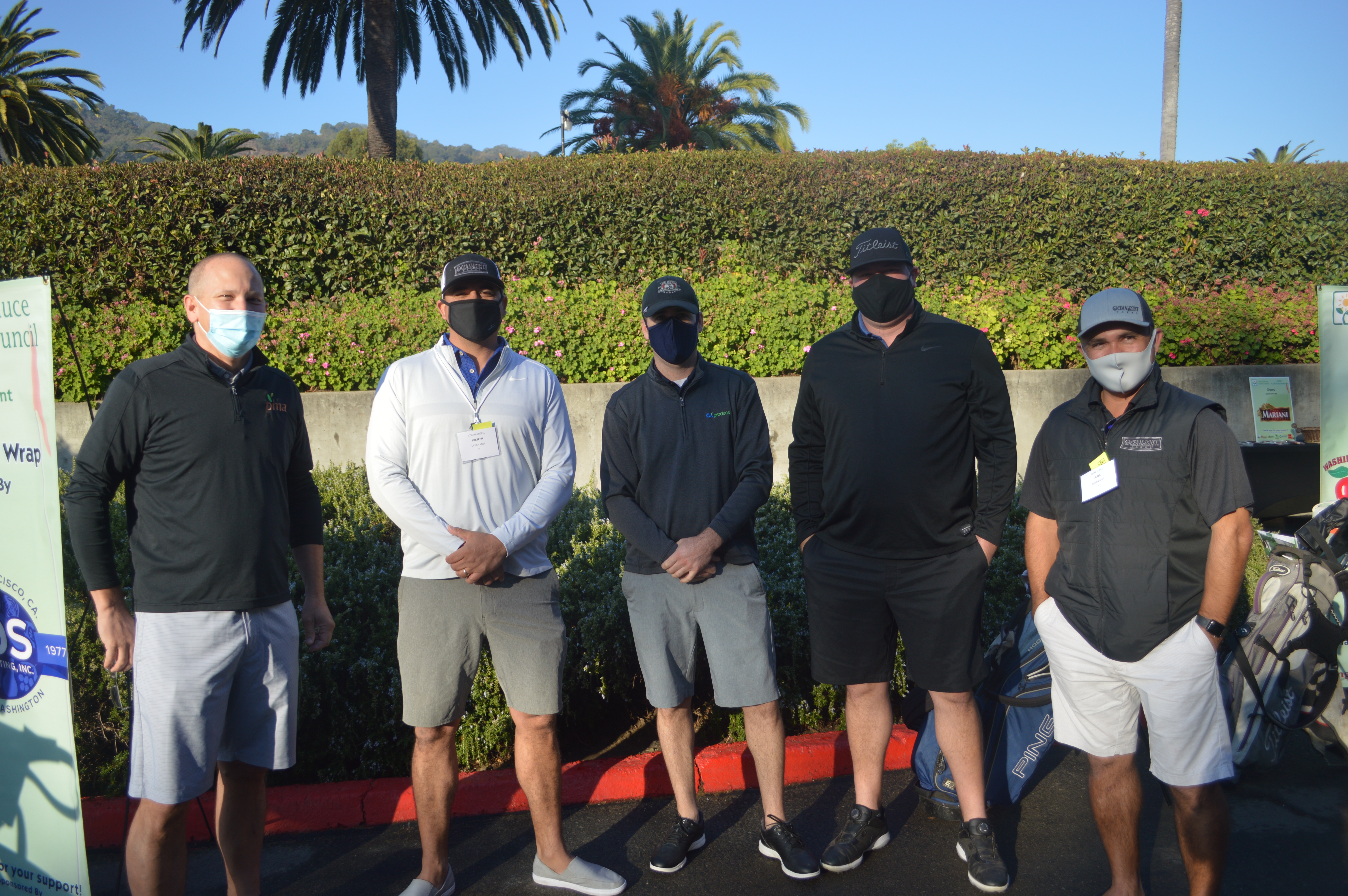 Scot Olson of FreshSource, Joe Angelo of Ocean Mist Farms, Tim Monteath of OK Produce, Charlie Marusich of OK Produce and Jesse Lopez of Ocean Mist Farms.