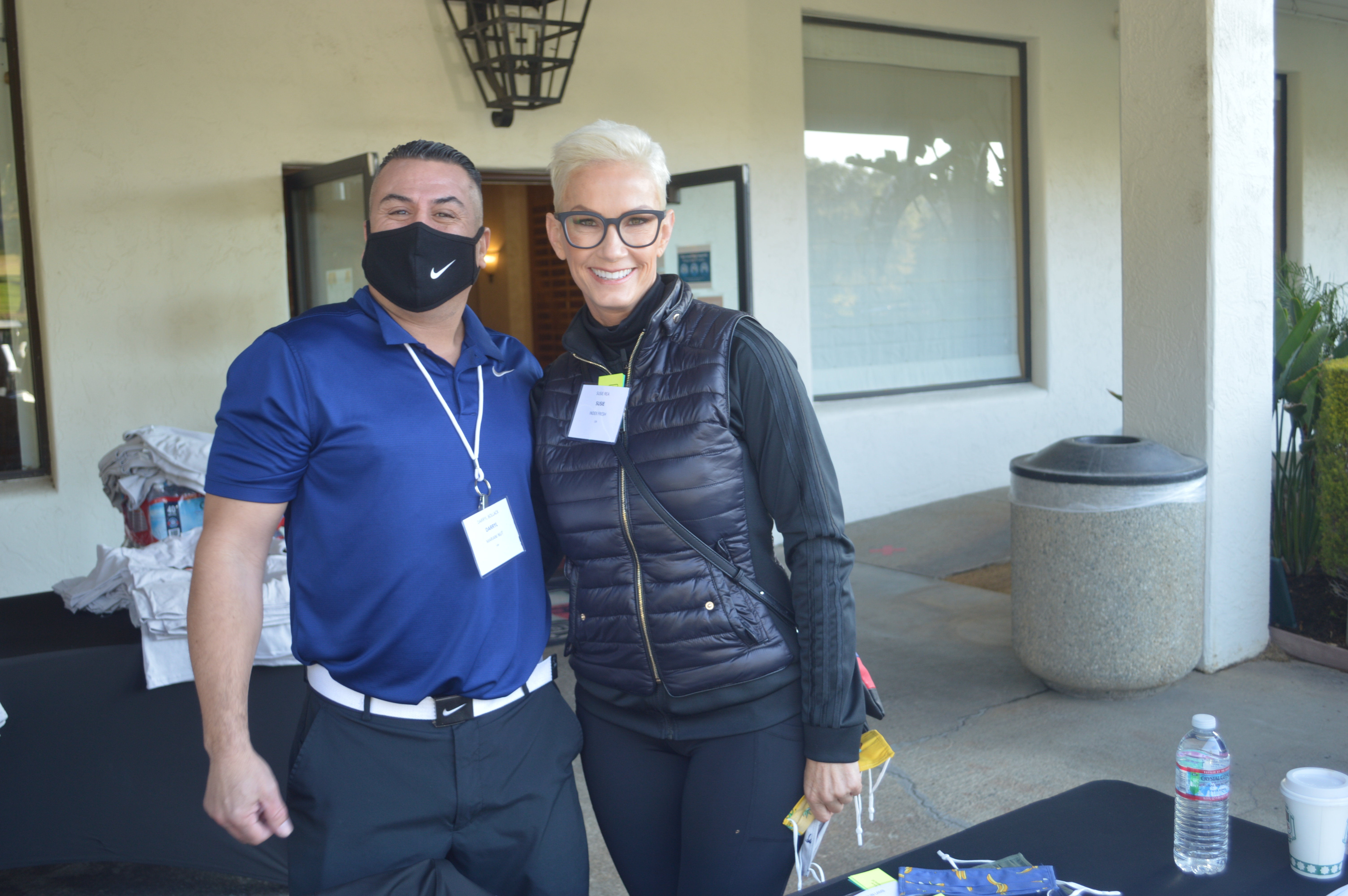 Darryl Bollack of Mariani Nut with Susie Rea of Index Fresh.
