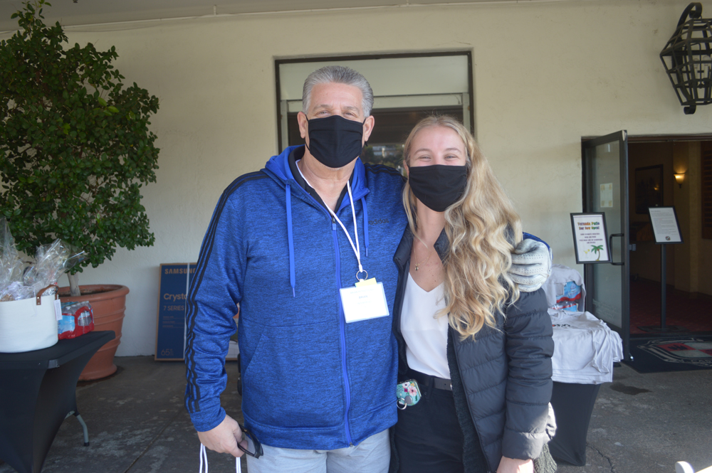 Brian Petratuona of Interfresh with Emma McBride-Taylor of the FPFC.