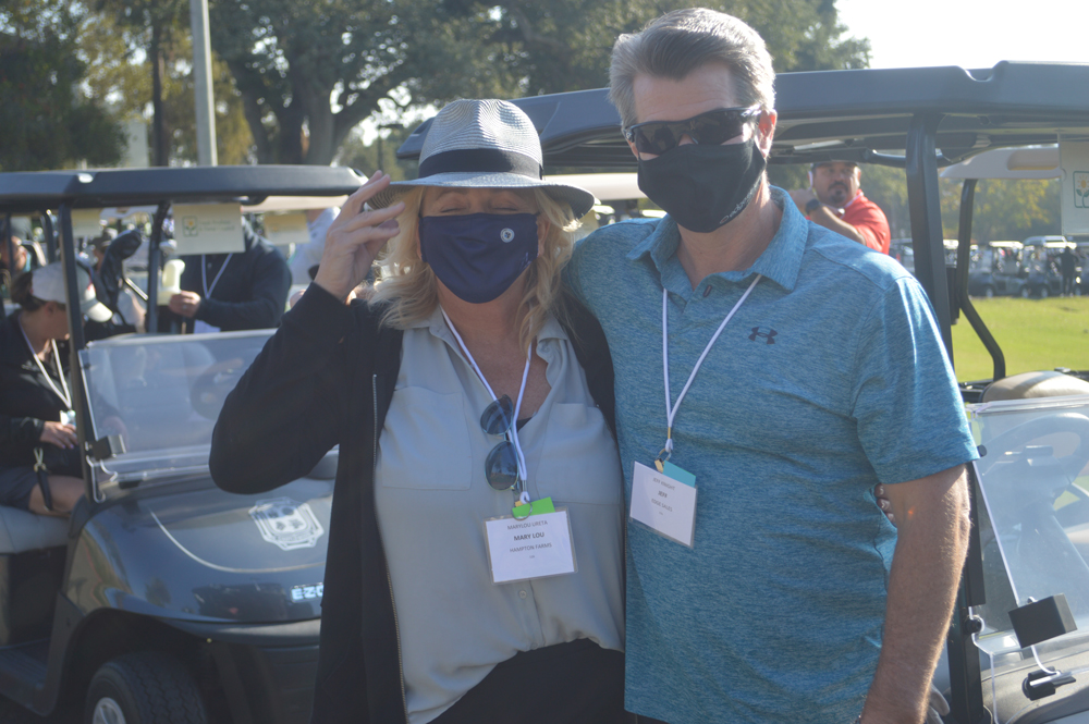 Mary Lou Ureta of Hampton Farms with Jeff Knight of Edge Sales.