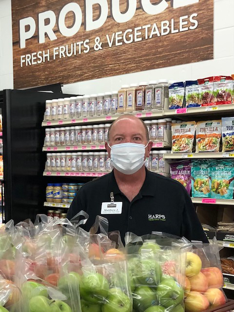 Matthew Johnson, Harps produce manager in Newark, AR.