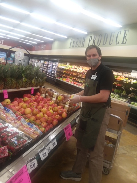 Josh Harms, Harps produce manager in Huntsville, AR.