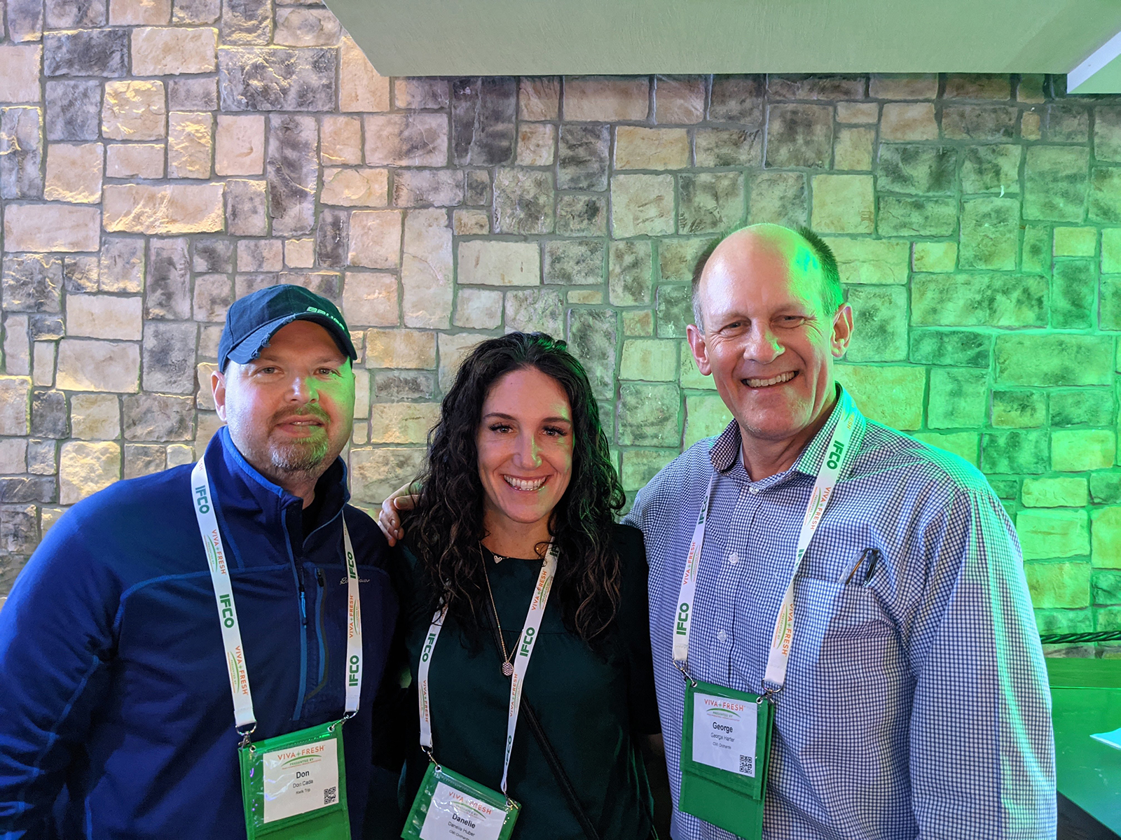 Don Cada of Kwik Trip with Danelle Huber and George Harter of CMI Orchards.