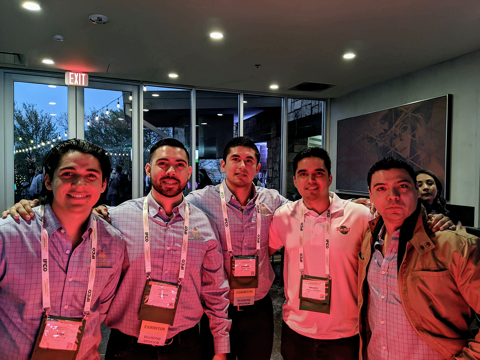 Pepe Bernal, Jovannia Bernal and Armando Perez of Sweet Seasons with Salvador Pulido Gudino of Paso Real Produce and Yasmani Garcia of Sweet Seasons.