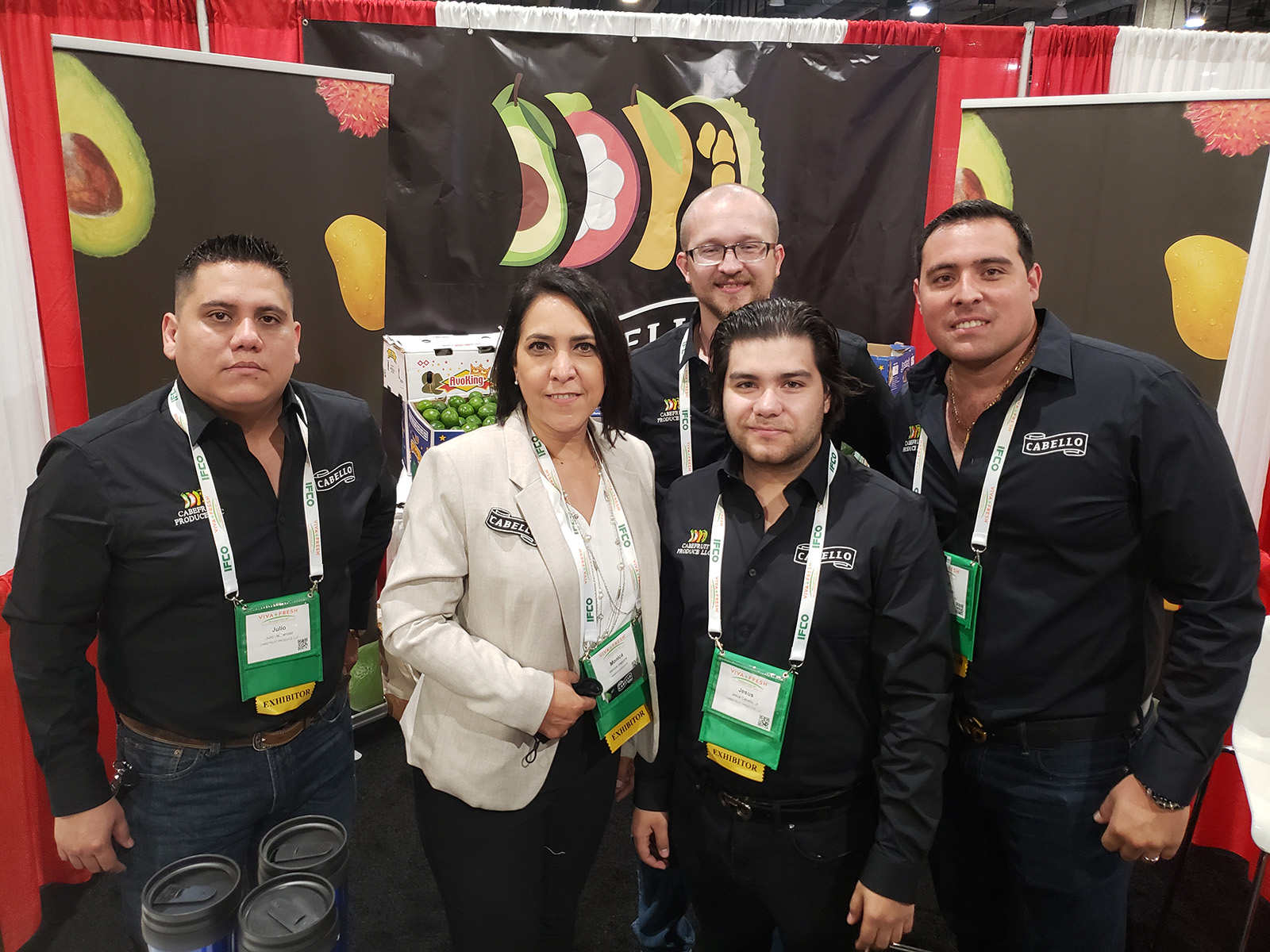 Julio Hernandez, Monica Izaguirre, Kenneth Meyer, Jesus Cabello Jr. and Edgar Del Angel of Cabefruit Produce Inc.