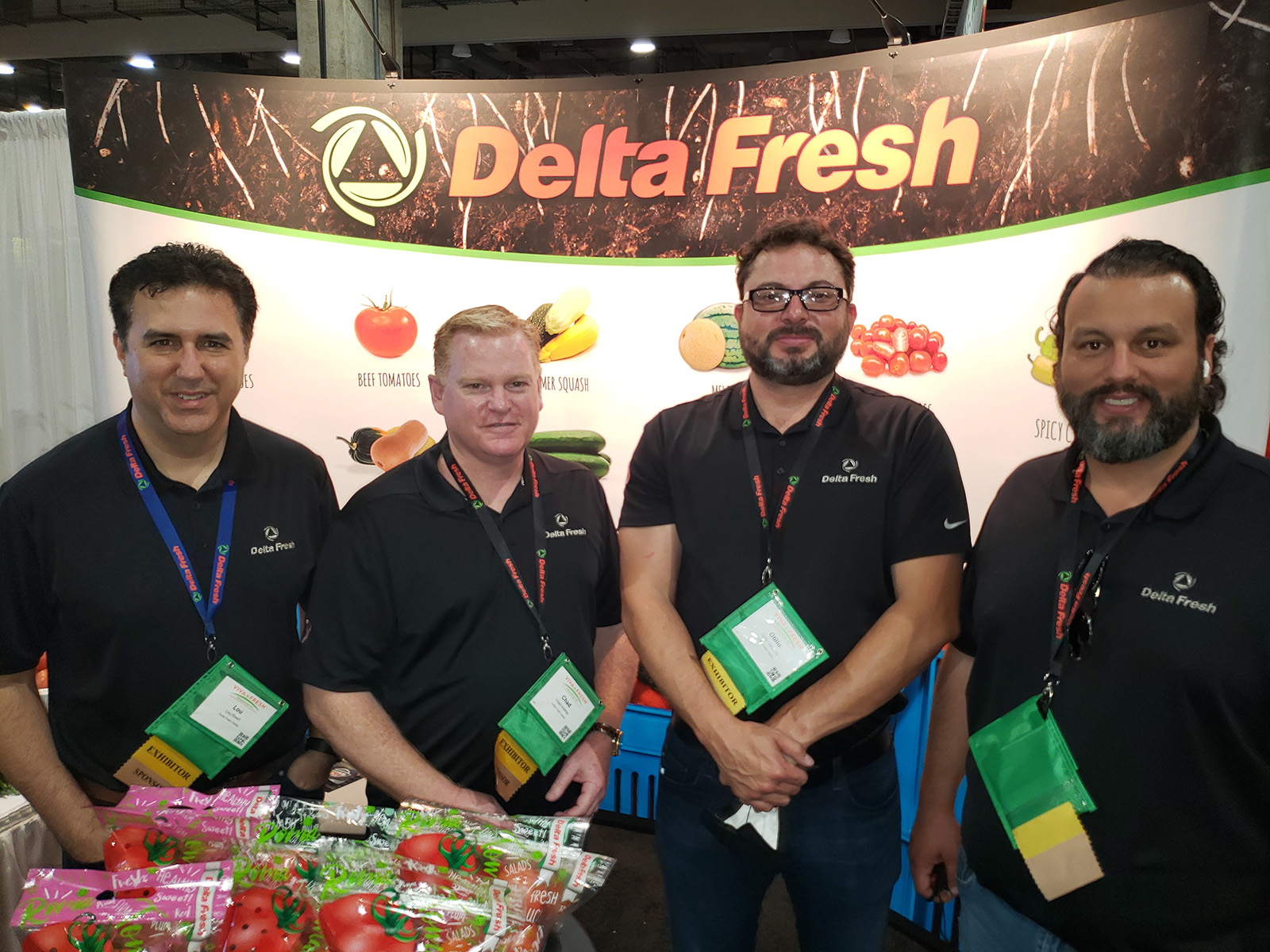 Lou Rotell, Chad Hirshey, Otilio Garavito and Thanasi Panousopuolos of Delta Fresh Sales.