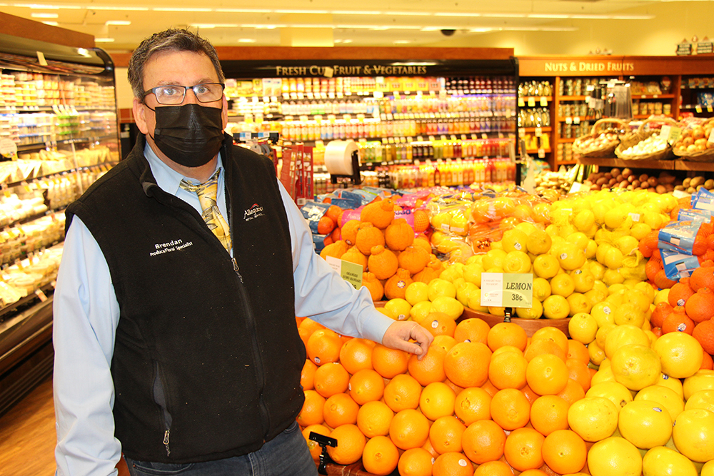 Brendan Keating, produce and floral specialist for Allegiance Retail Services.