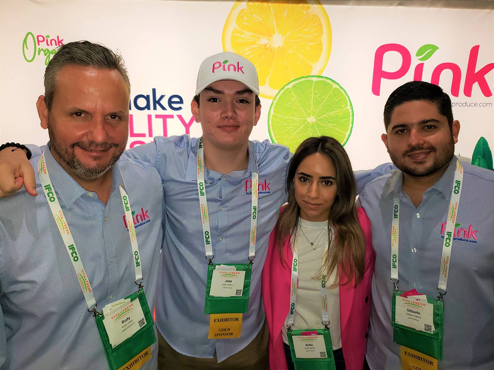 Rudy Uresti, Jose Uresti Jr., Sofia Garcia and Gilbert Garcia of Jade Produce.