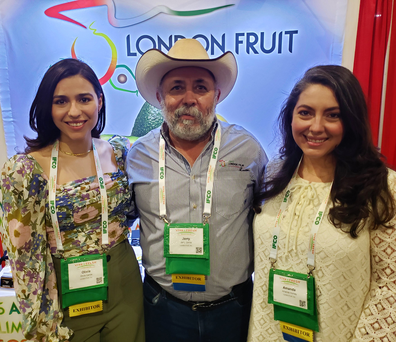 Jerry Garcia with his daughters, Olivia and Amanda, of London Fruit.