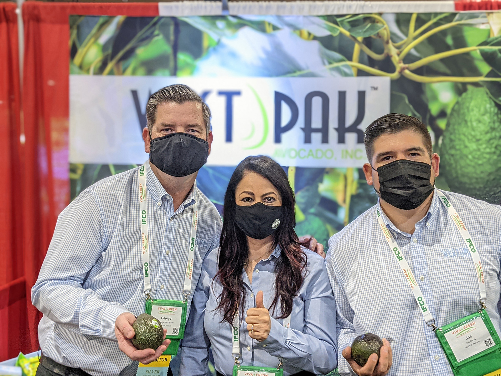 George Henderson, Maritza Mygrants and Joe Nava of West Pak Avocado.
