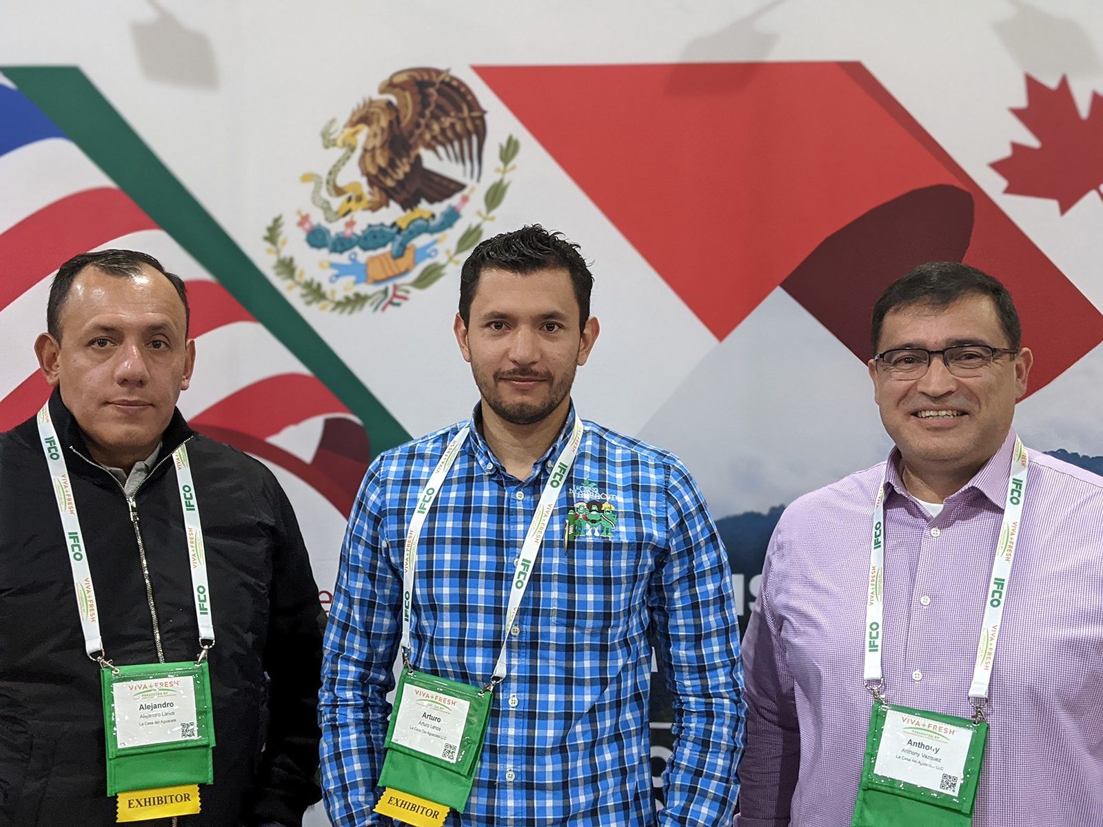 Alejandro Larios, Artuor Larios and Anthony Vazquez of La Casa del Aguacate.