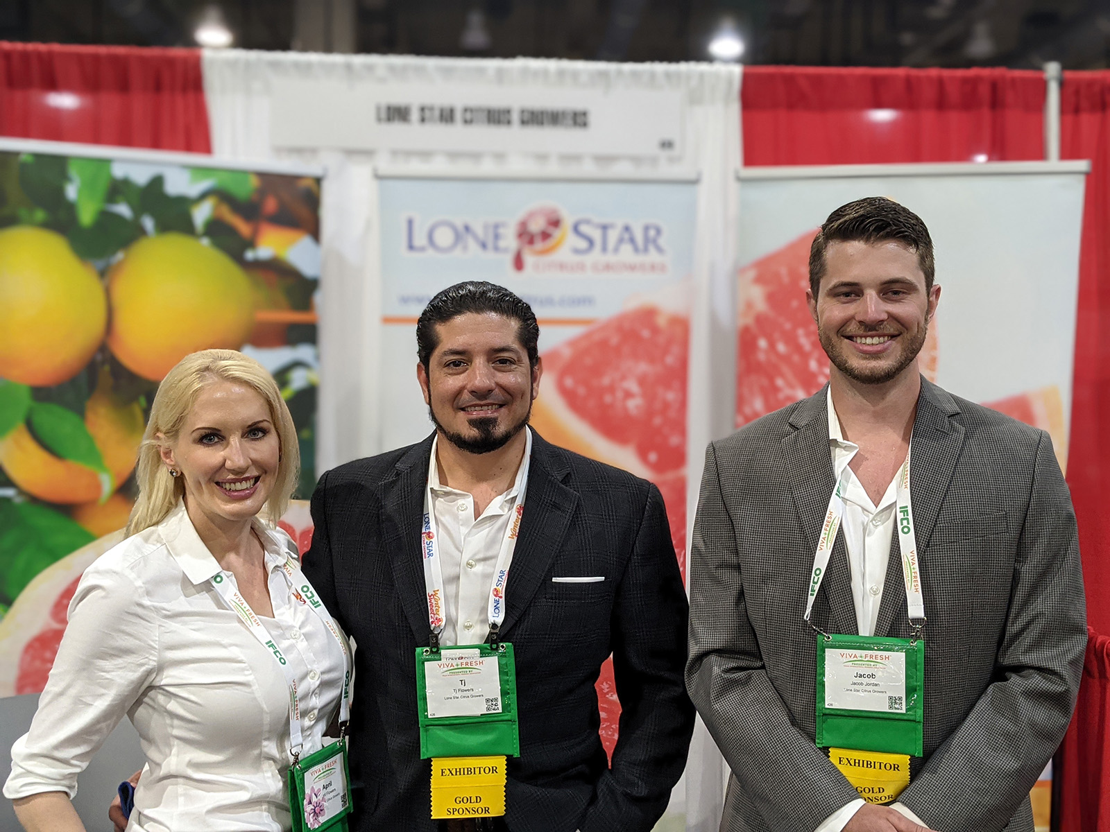 April Flowers, Tj Flowers, and Jacob Jordan of Lone Star Citrus Growers.