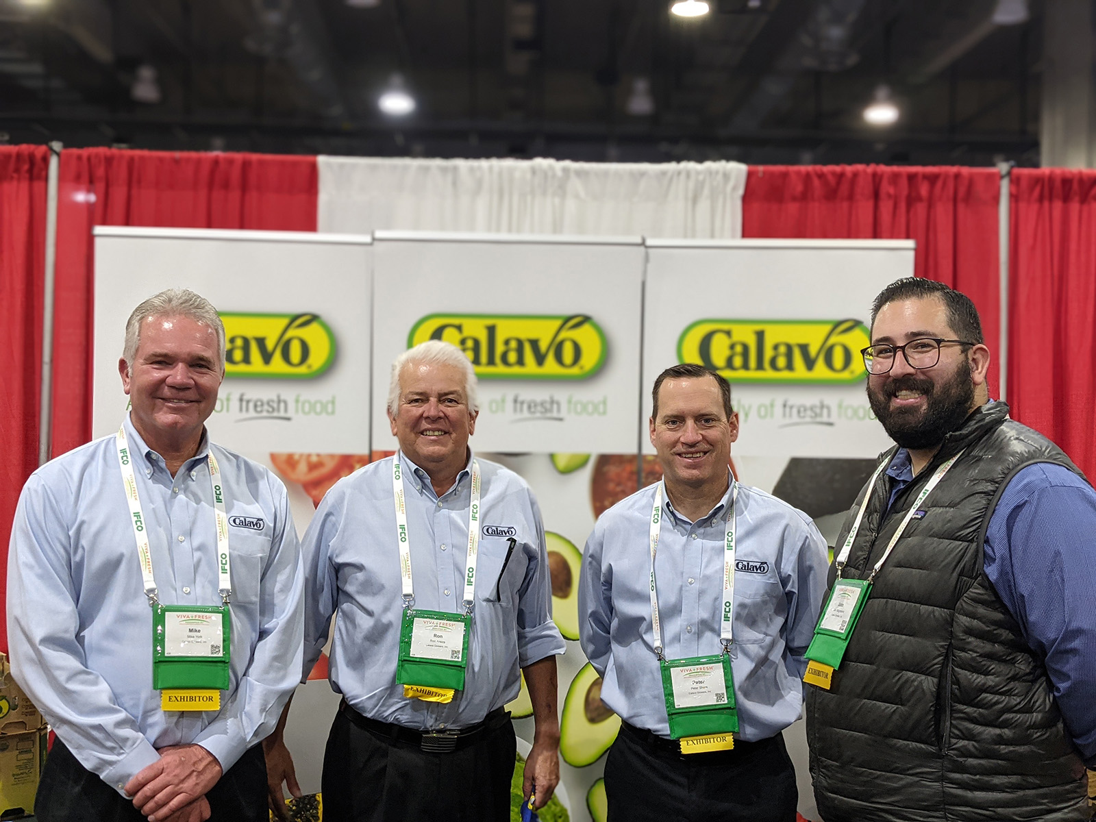 Mike York, Ron Araiza, Peter Shore, and Juan Magdaleno of Calavo Growers.