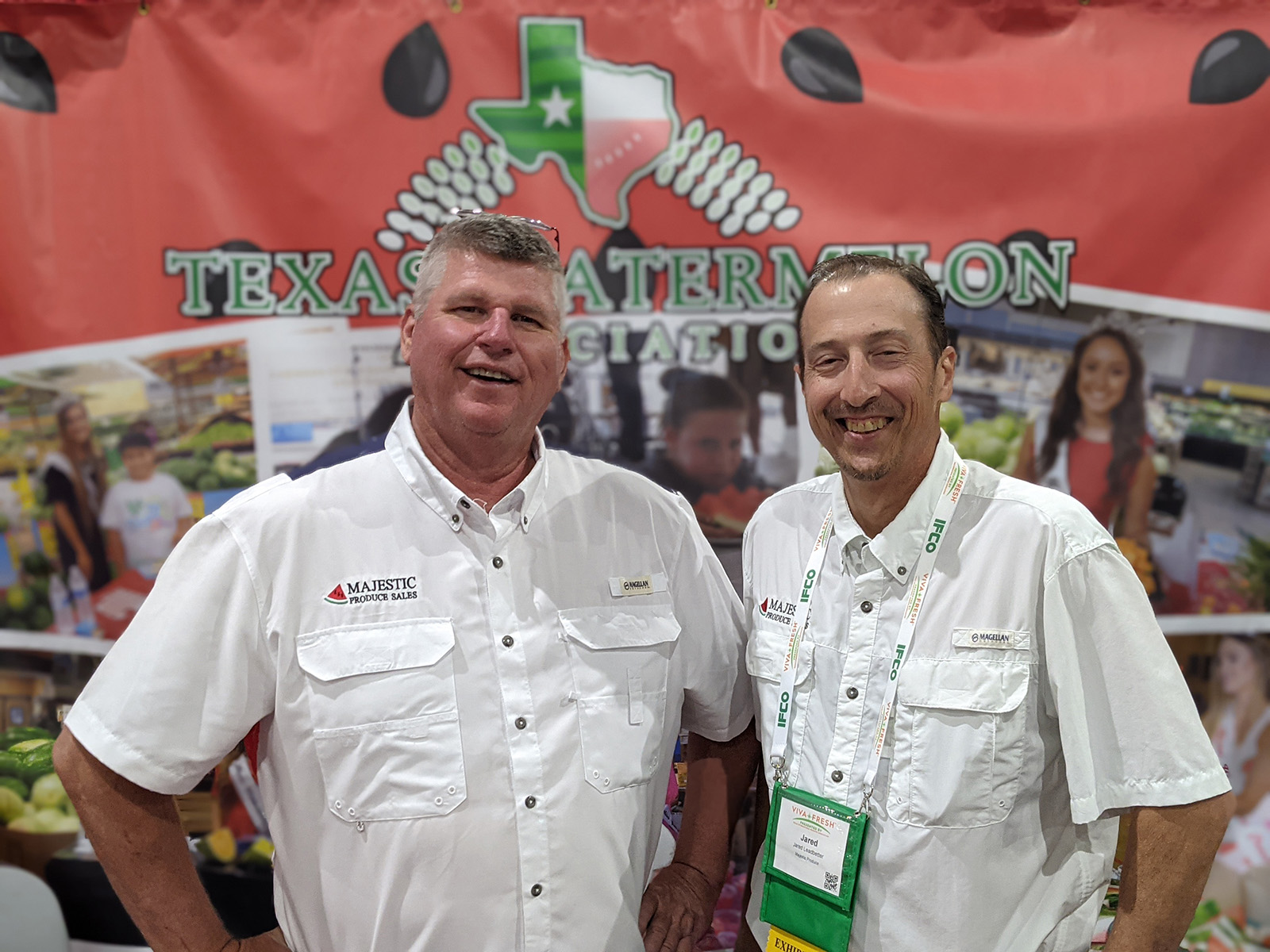 Ward Thomas and Jared Leadbetter of Majestic Produce.