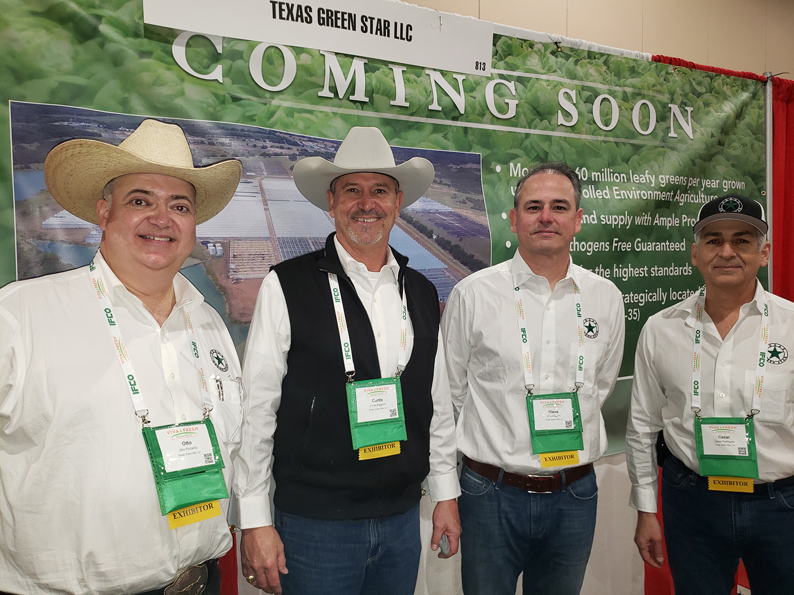 Otto Piccardo, Curtis Blagburn, Klaus Sydow and Cesar Rodriguez of Texas Green Star LLC.