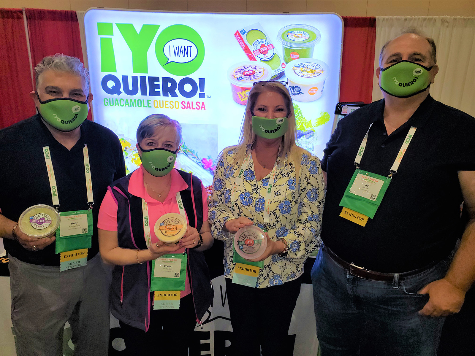 Rudy Belmares, Crystal Berry, Melissa Celeste and Jay Alley of Yo Quiero brand Fresh Innovations LLC.