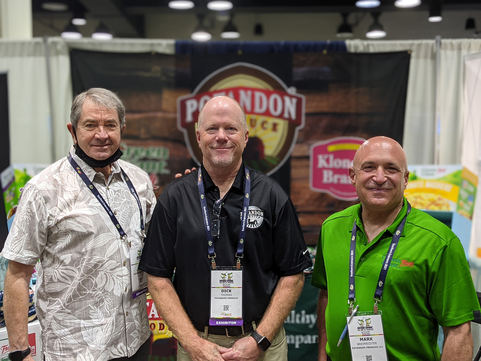Jim Upchurch, Dick Thomas, and Mark Breimeister of Potandon Produce.