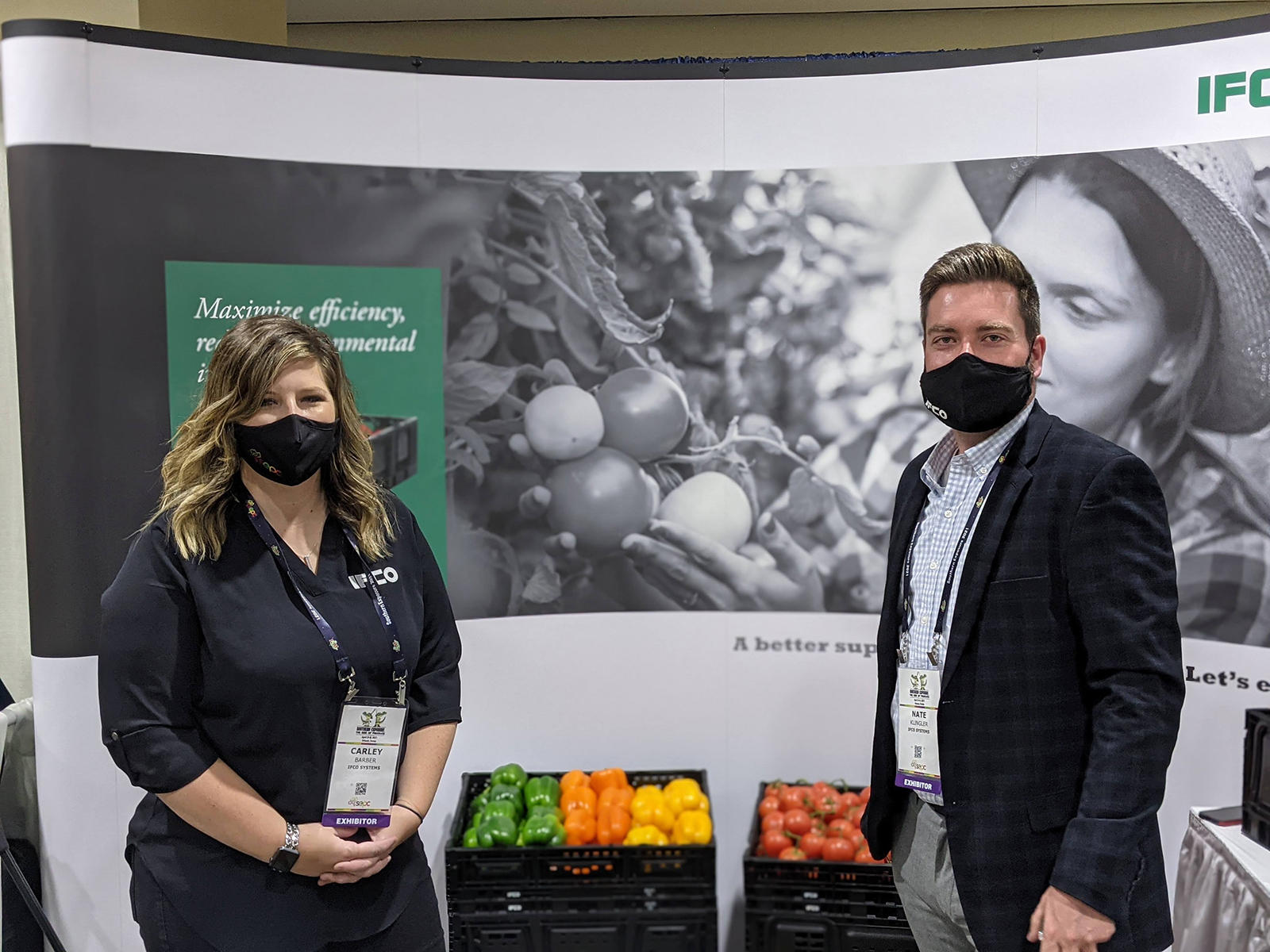 Carley Barber and Nate Klingler of IFCO Systems.