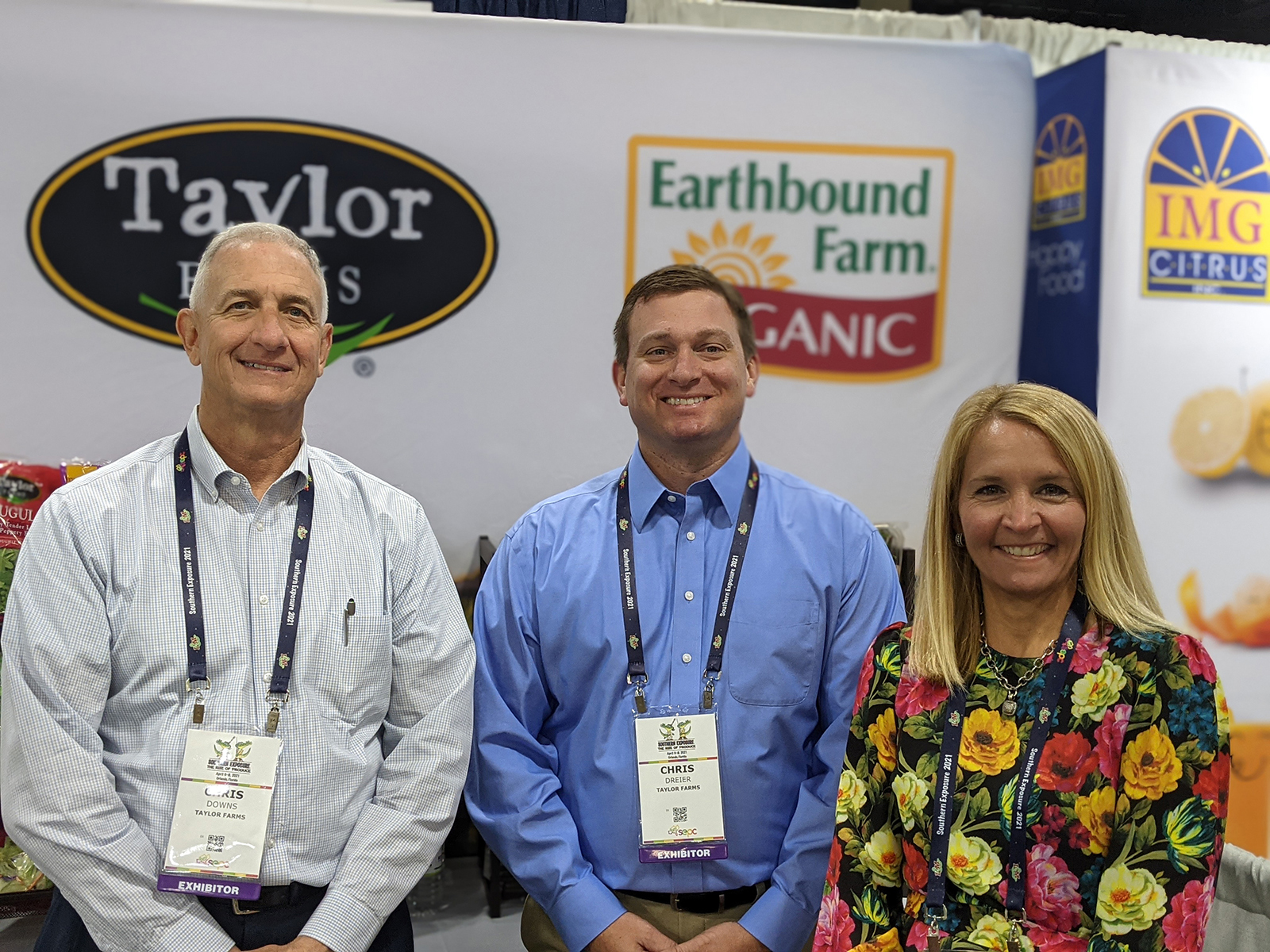 Chris Downs, Chris Dreier, and MIchele Williams of Taylor Farms.