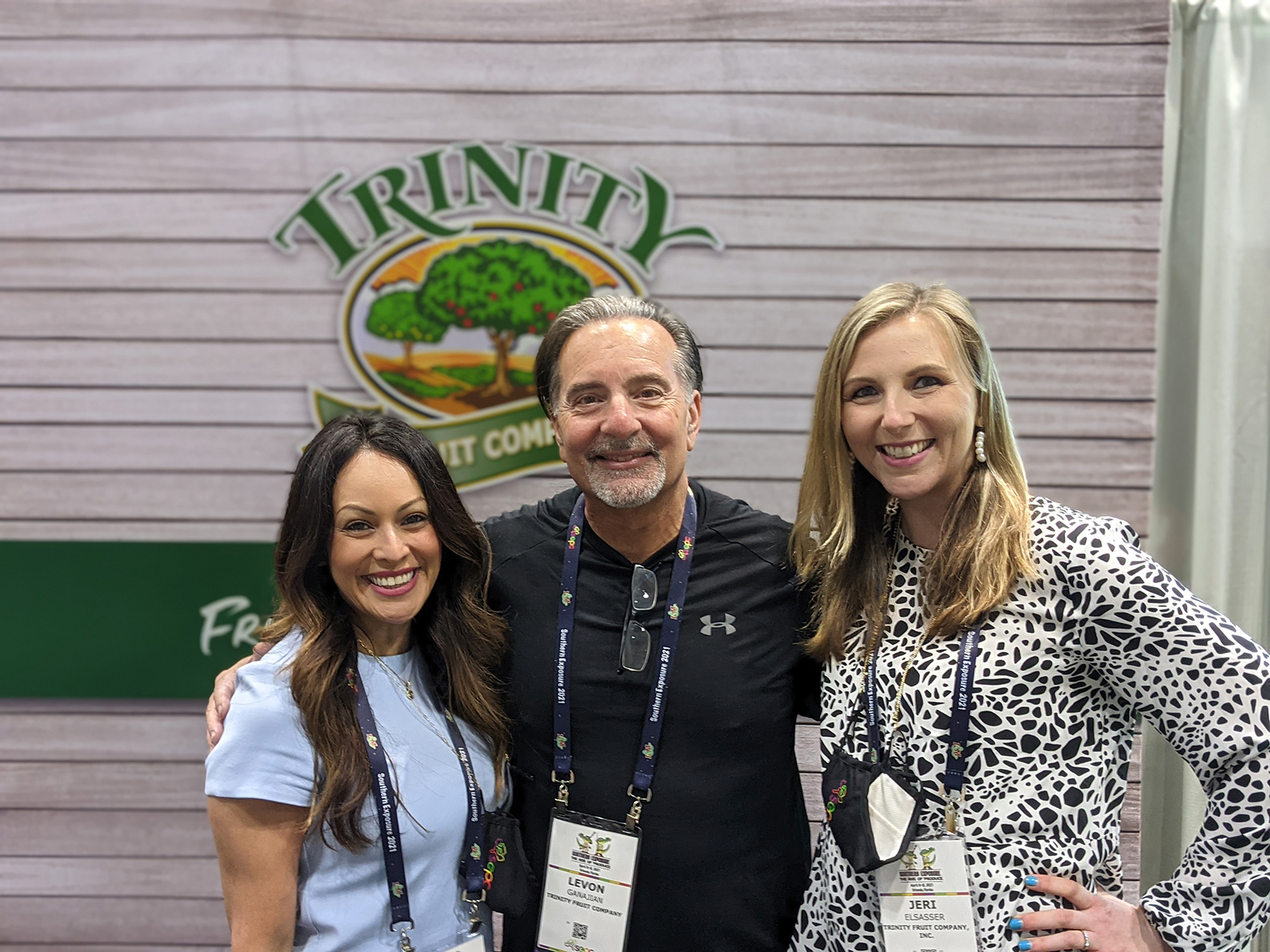 Angela Hernandez, Levon Ganajian, and Jeri Elsasser of Trinity Fruit Co.