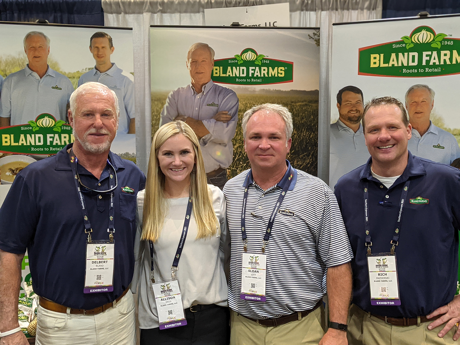 Delbert Bland, Allison Keen, Sloan Lott and Rich Pazderski of Bland Farms.