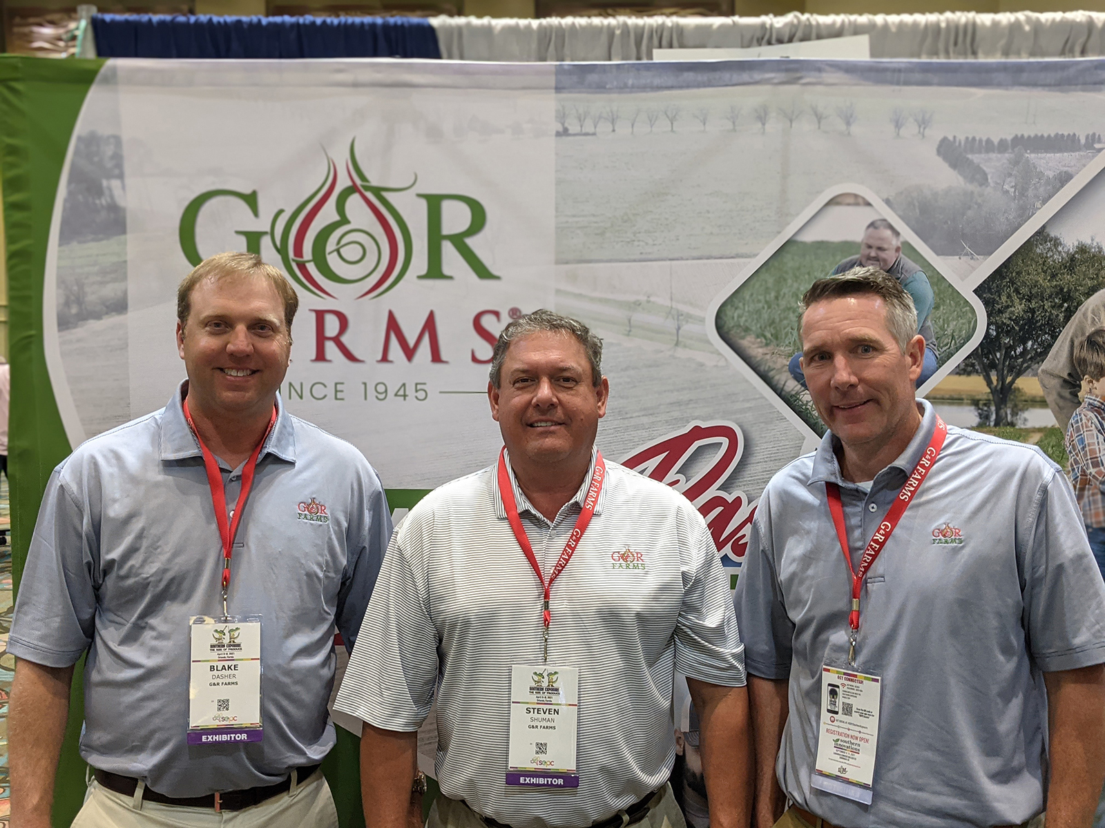 Blake Dasher, Steven Shuman and Jon Dorminey of G&R Farms.
