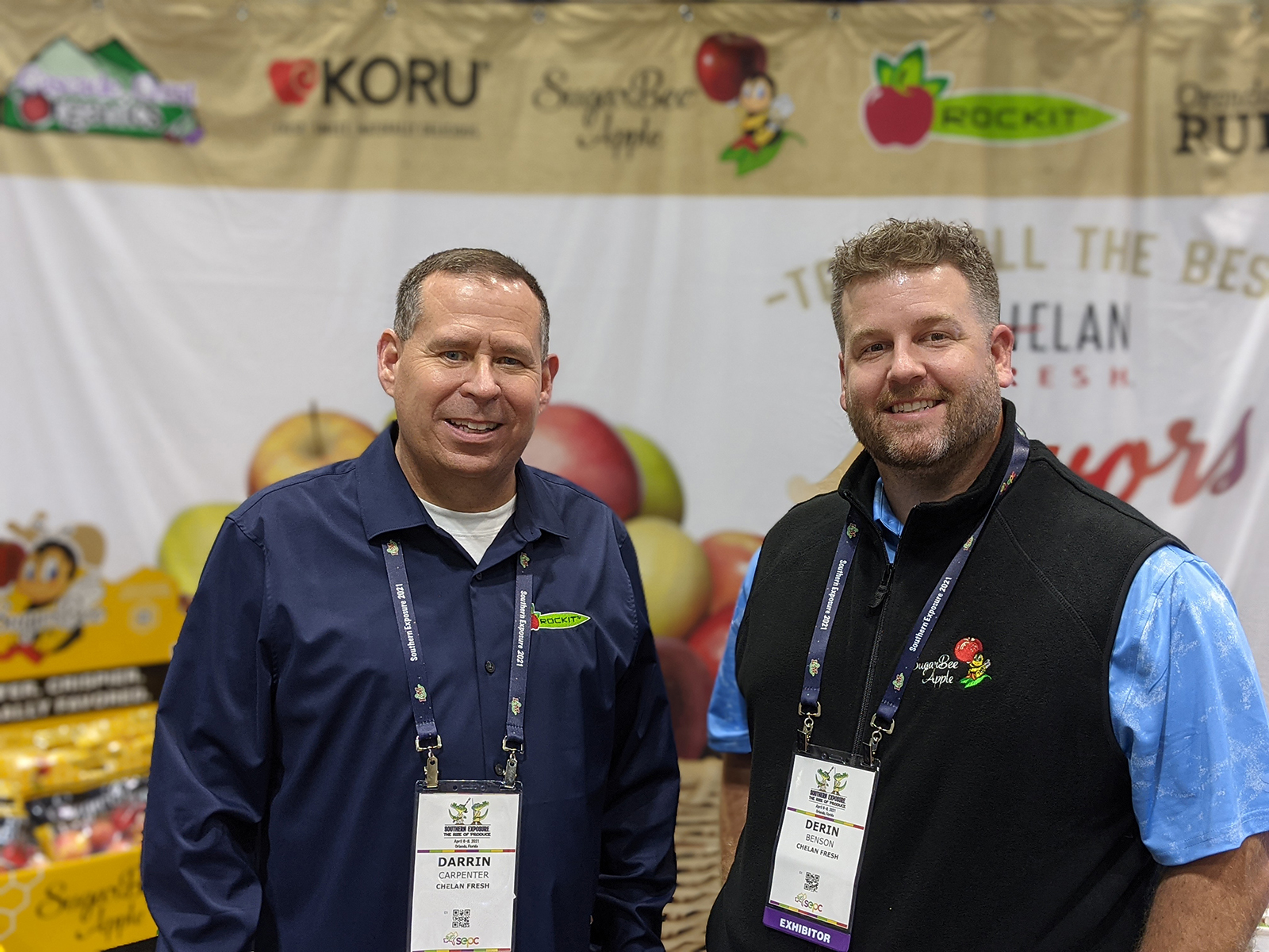 Darrin Carpenter and Derin Benson of Chelan Fresh.
