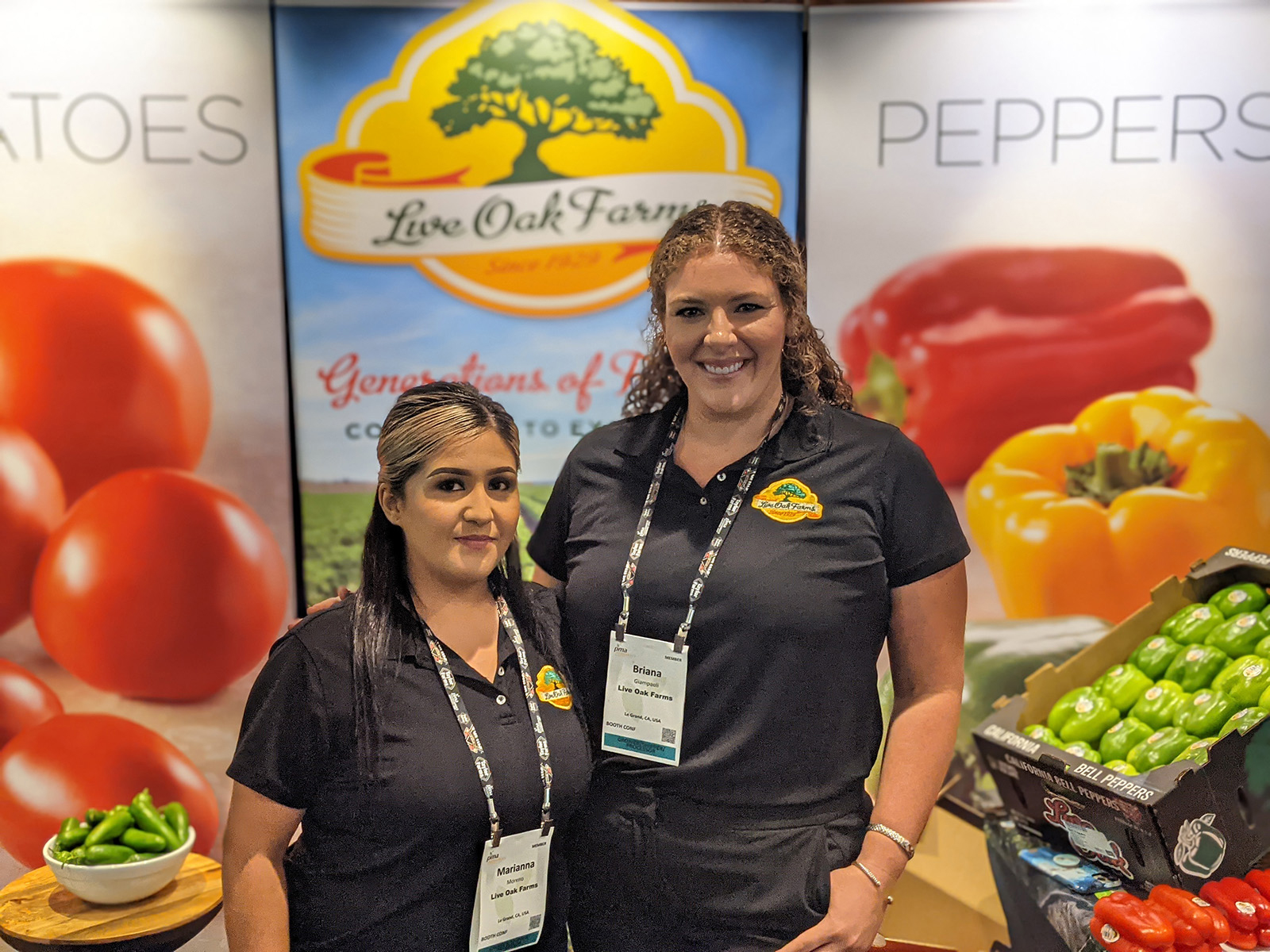 Marianna Moreno and Briana Giampaoli of Live Oak Farms.