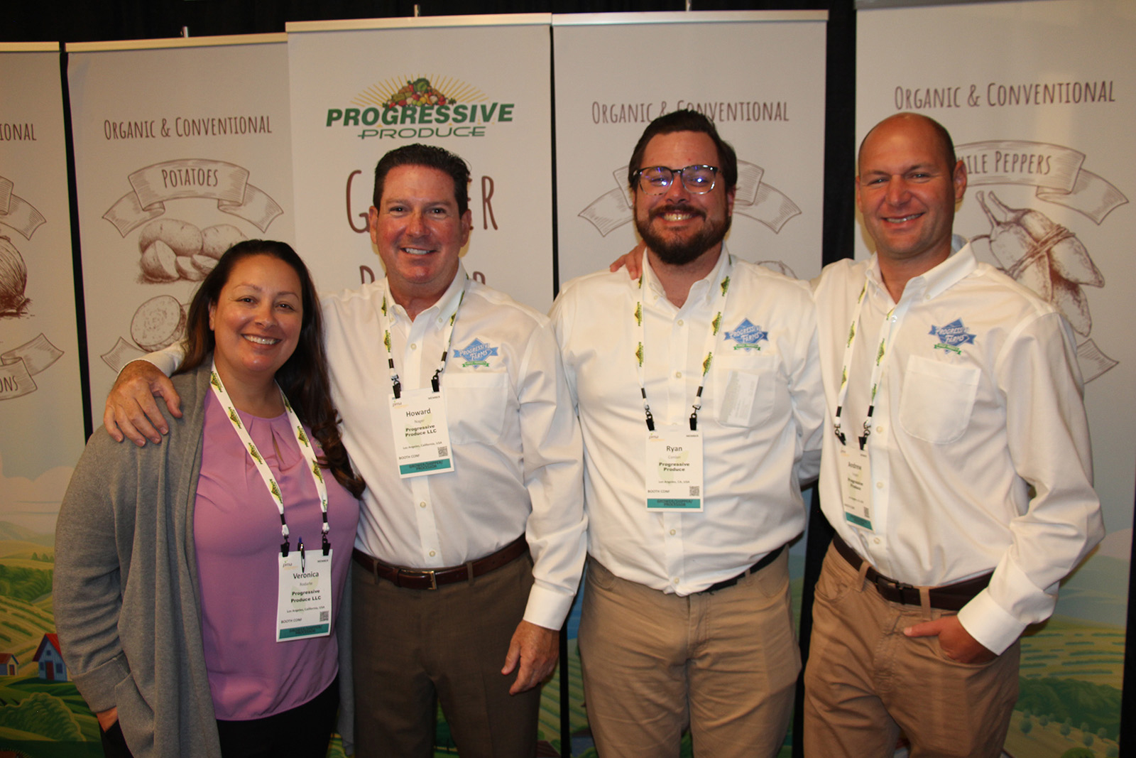 Veronica Rodarte, Howard Nager, Ryan Conlon and Andrew Engles of Progressive Produce.