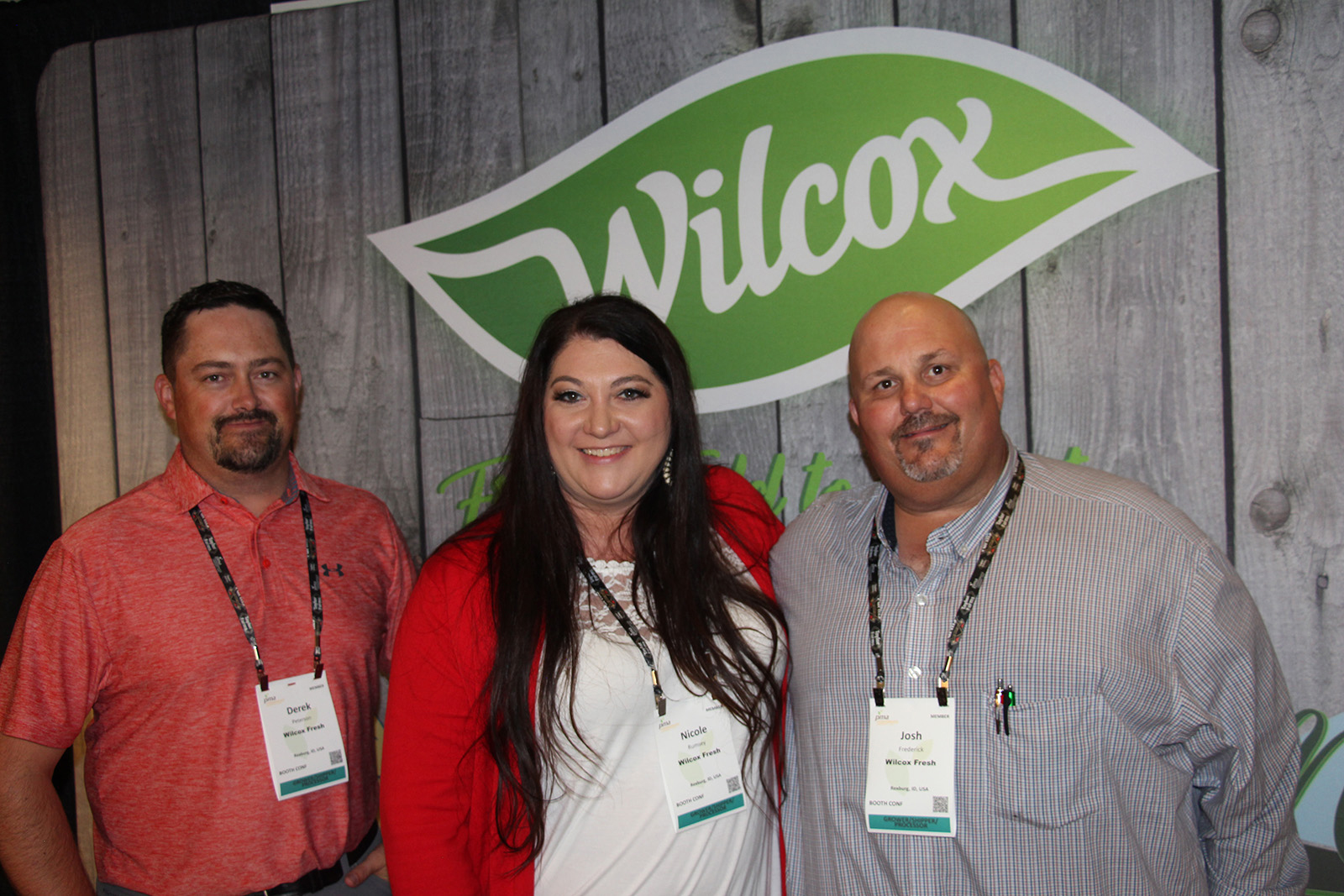 Derek Peterson, Nicole Rumsey and Josh Frederick of Wilcox Fresh.