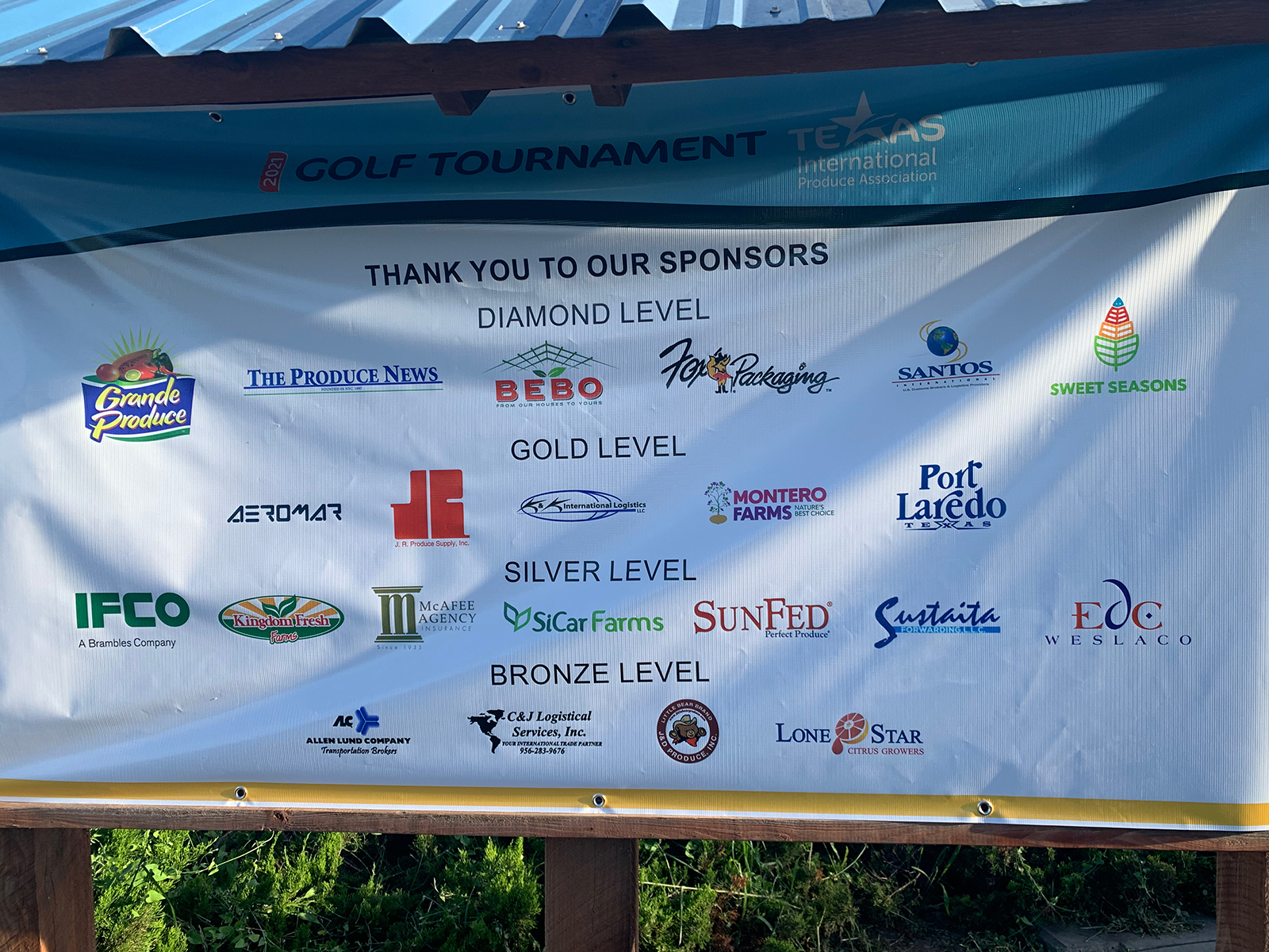 TIPA's golf sponsors. 
