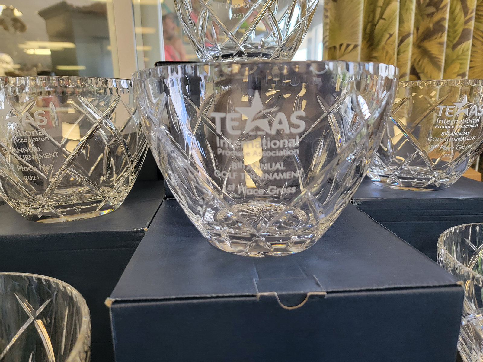 The TIPA golf tournament first place trophy. 