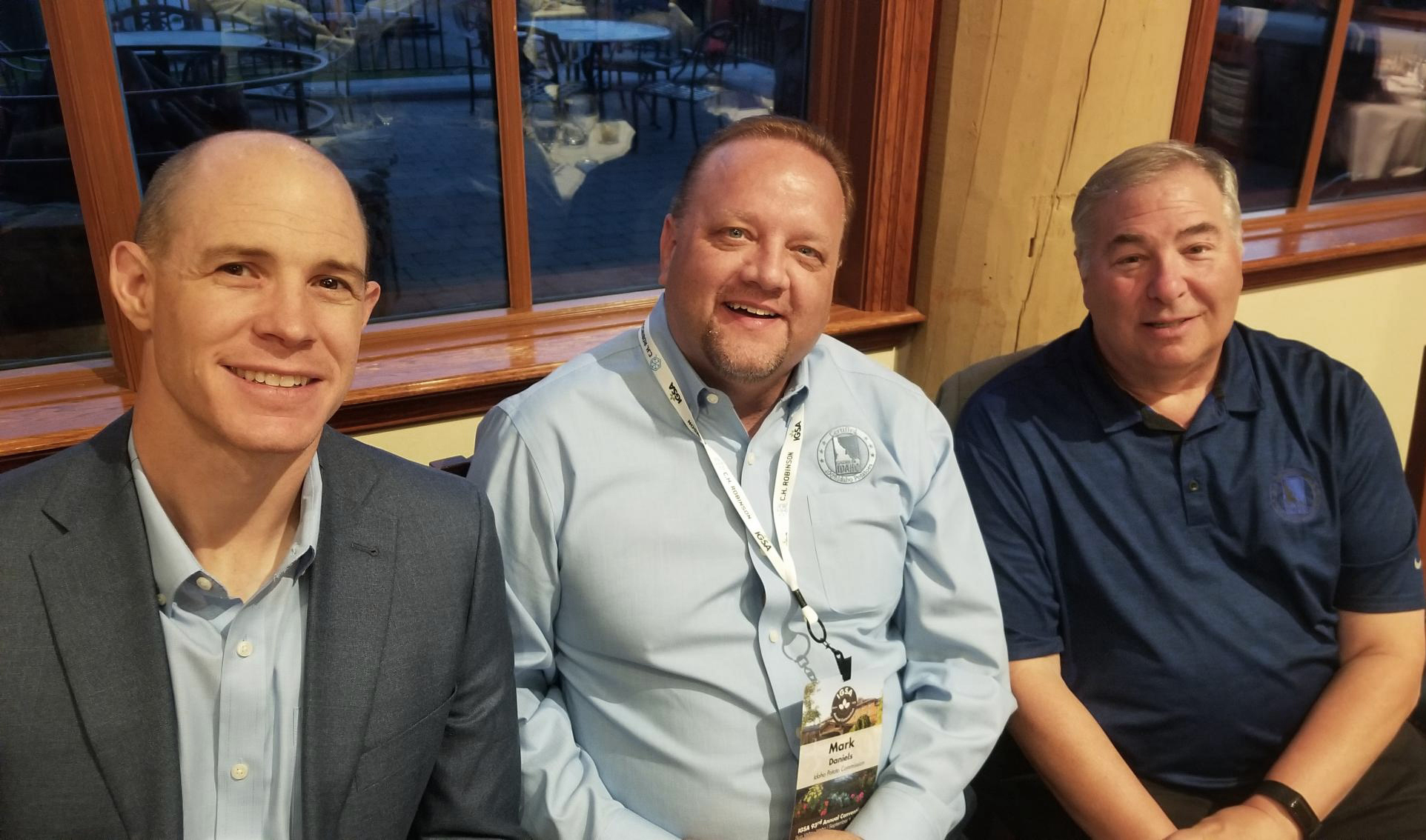 Ross Johnson, Mark Daniels and Seth Pemsler of the Idaho Potato Commission.