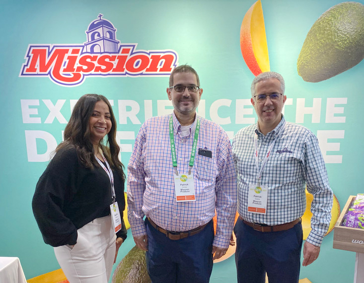 Maythe Martinez, Patrick Cortes and Patrick Dueire of Mission Produce.