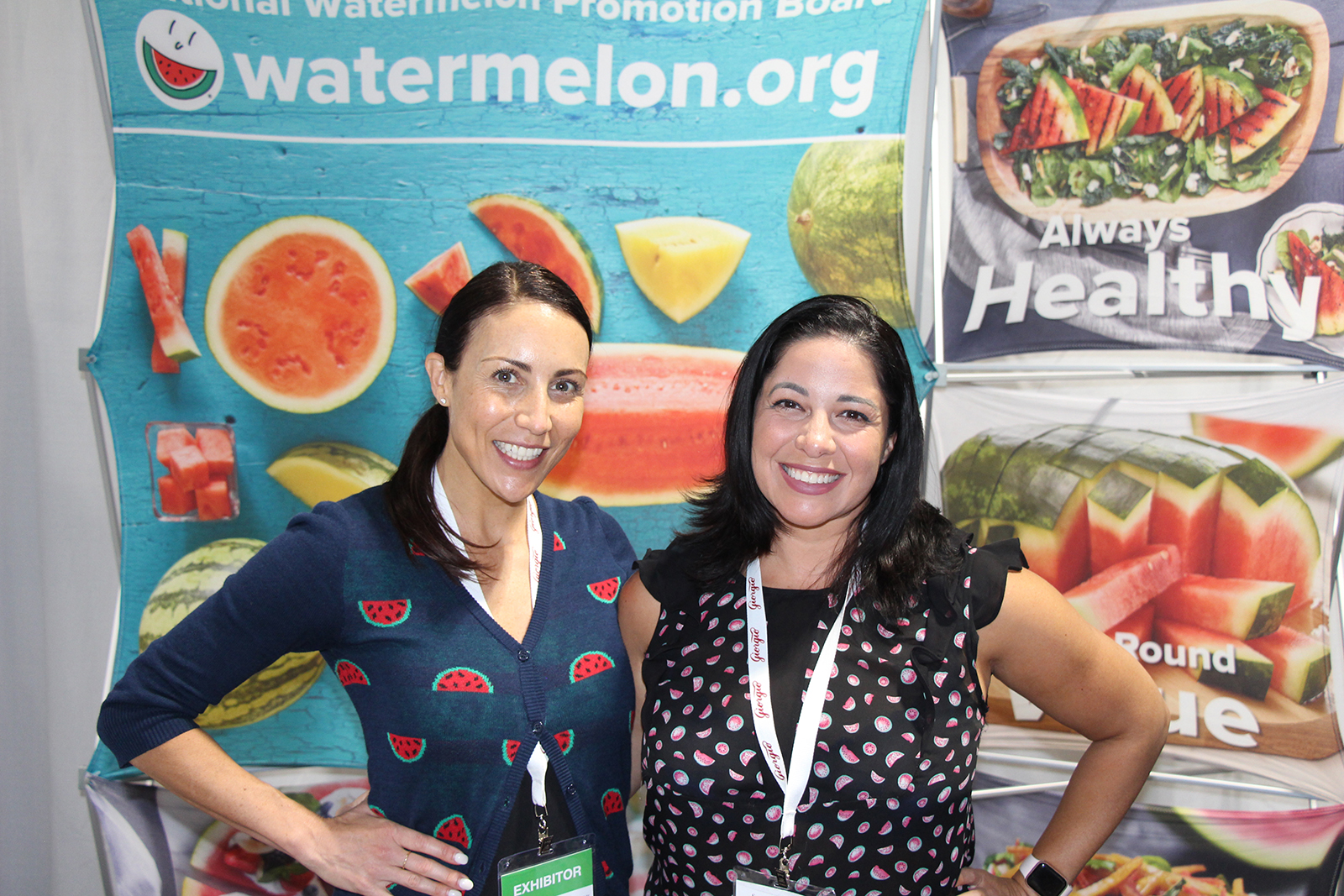 Summer Walker and Juliemar Rosado of the National Watermelon Promotion Board.