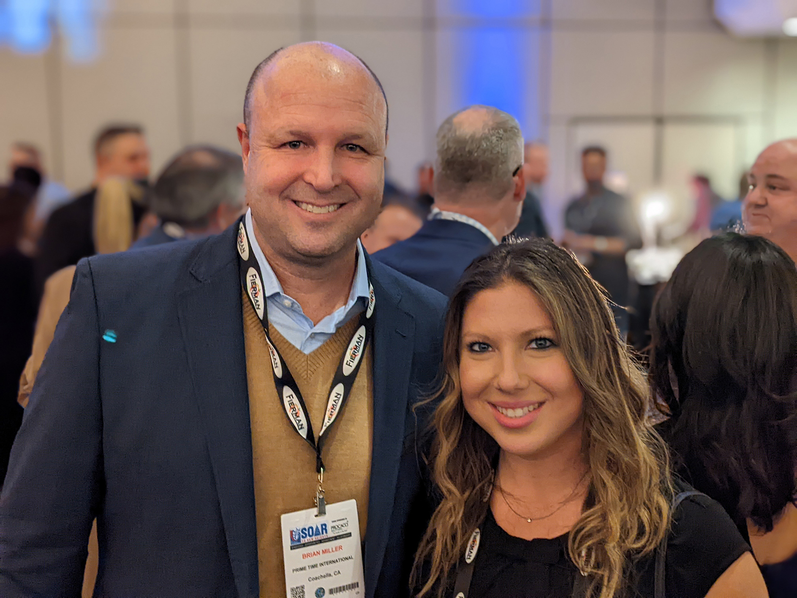 Brian Miller of Prime Time International with Anna Kirsch of Avocados from Mexico.