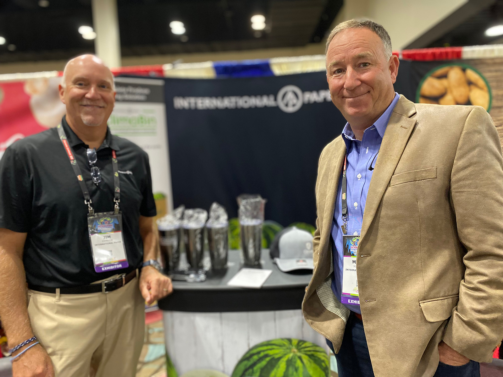Jim Johnson and Mitch Mitchell of International Paper. 