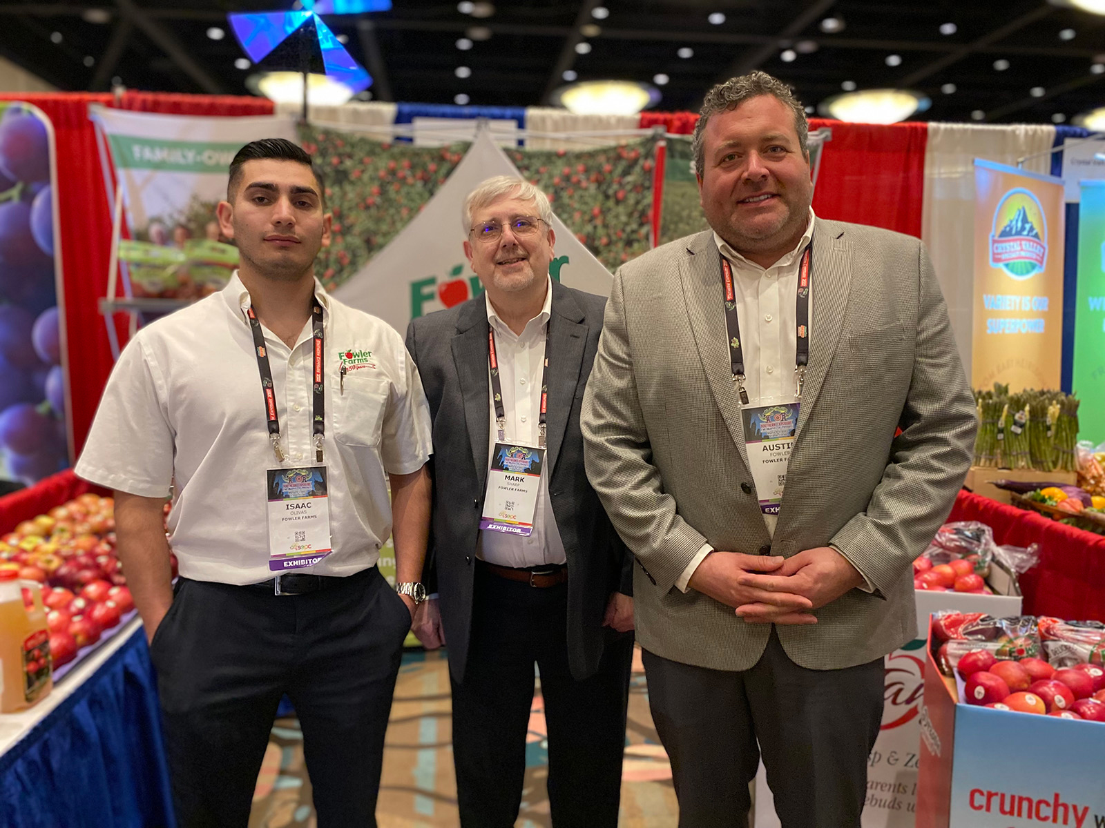 Isaac Olivas, Mark Sharp and Austin Fowler of Fowler Farms.