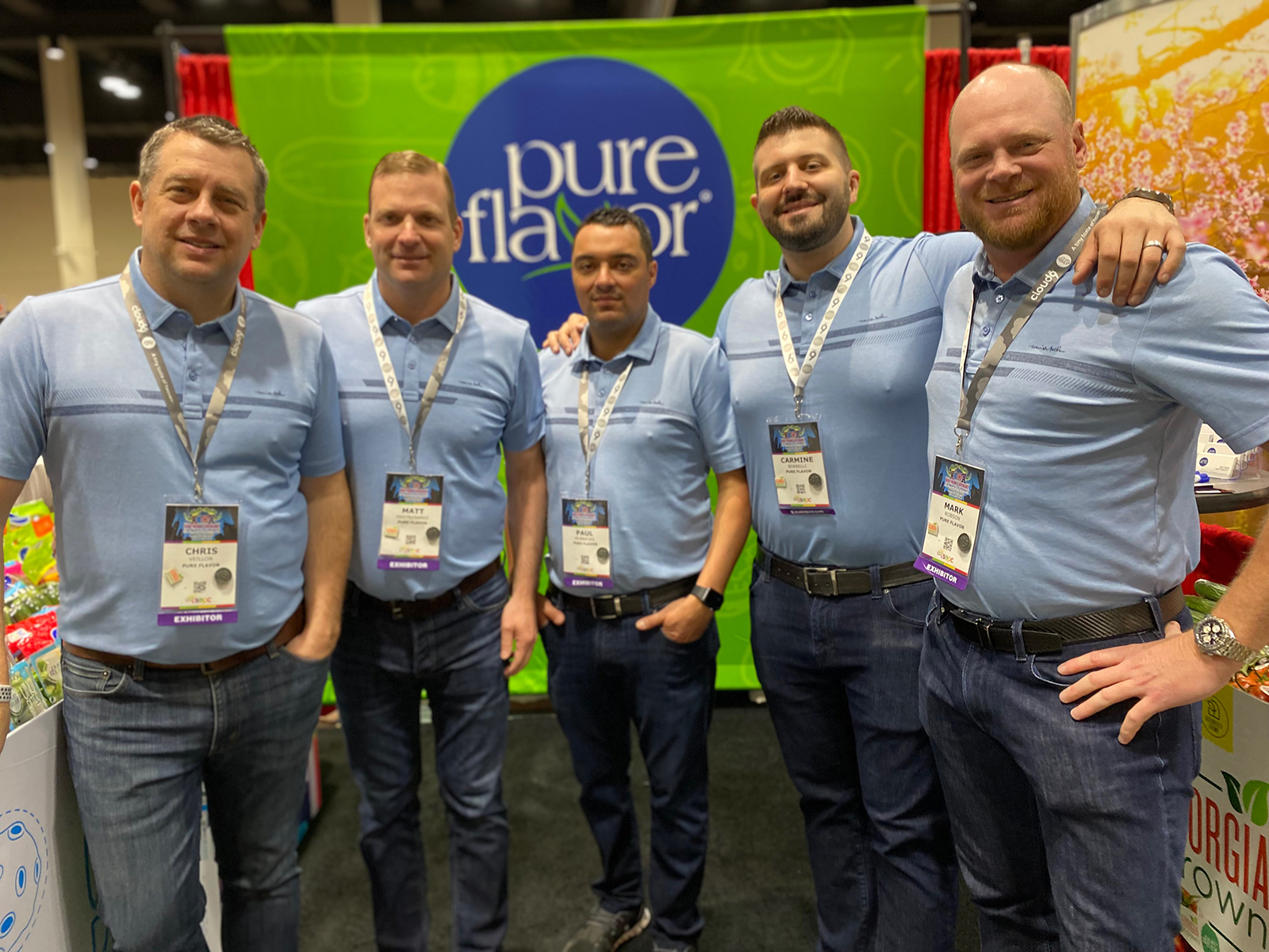 Chris Veillon, Matt Mastronardi, Paul Murracas, Carmine Borrelli and Mark Robson of Pure Flavor. 