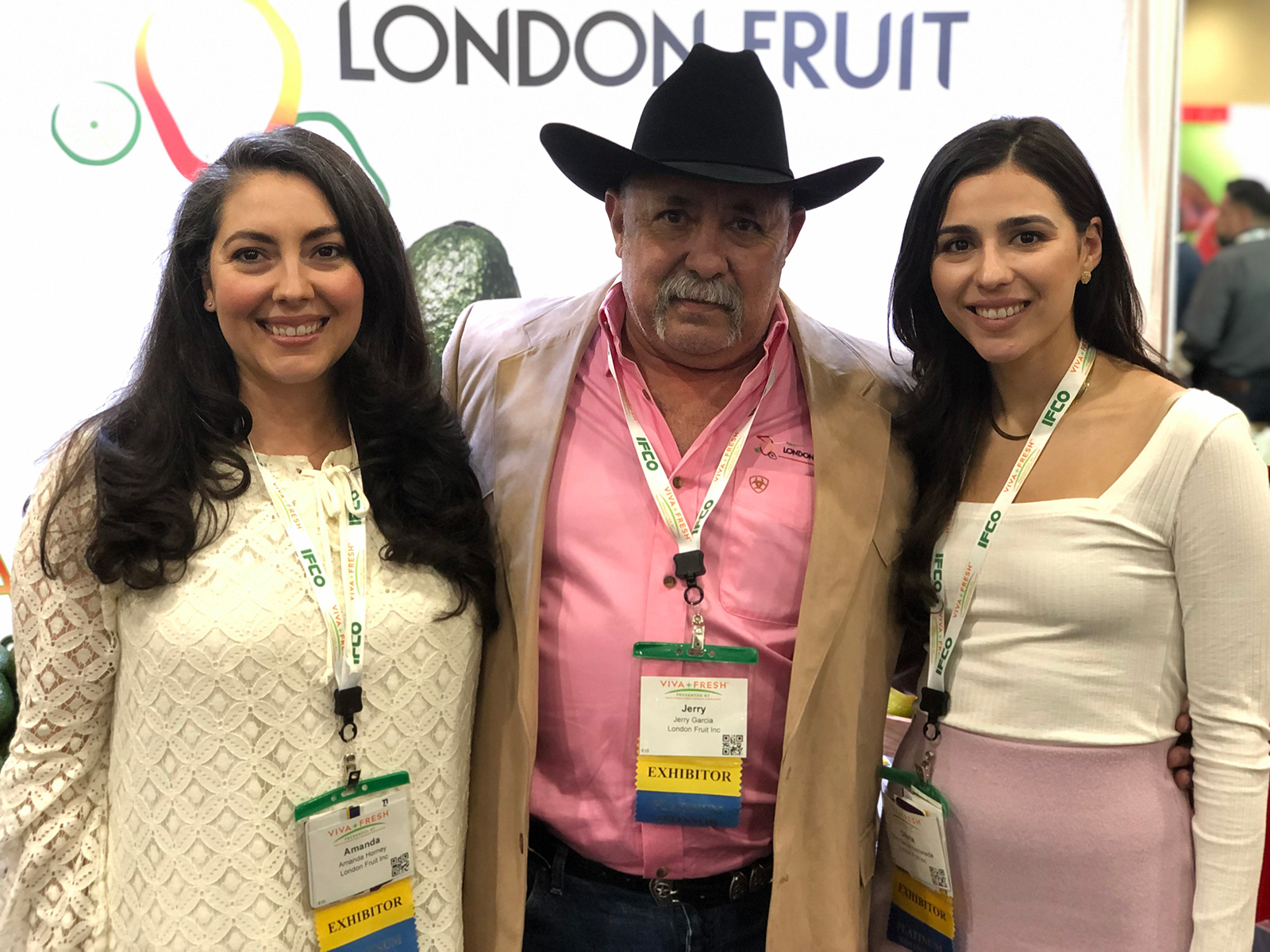 Amanda Horney, Jerry Garcia and Olivia Garcia of London Fruit.