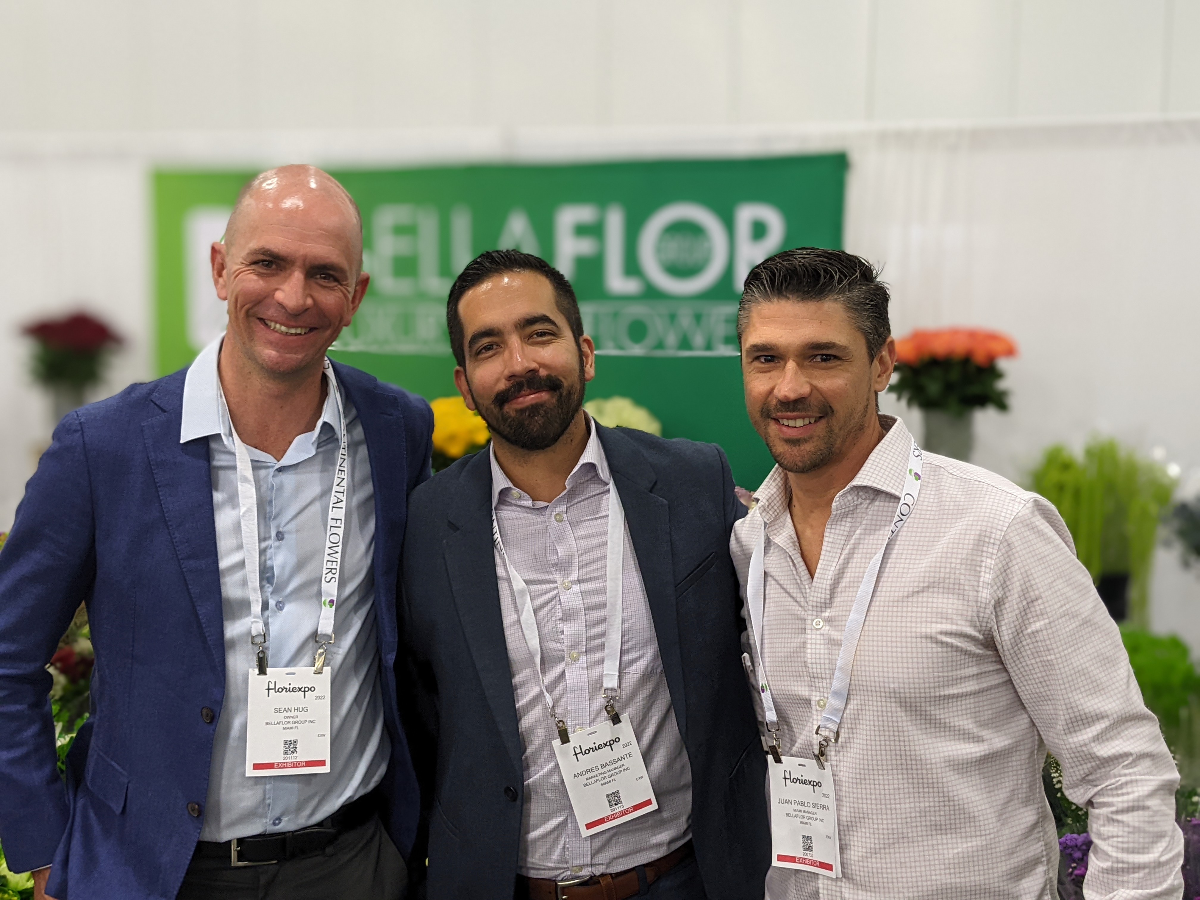 SeanHug, Andres Bassante and Juan Pablo Sierra of Bellaflor Group.