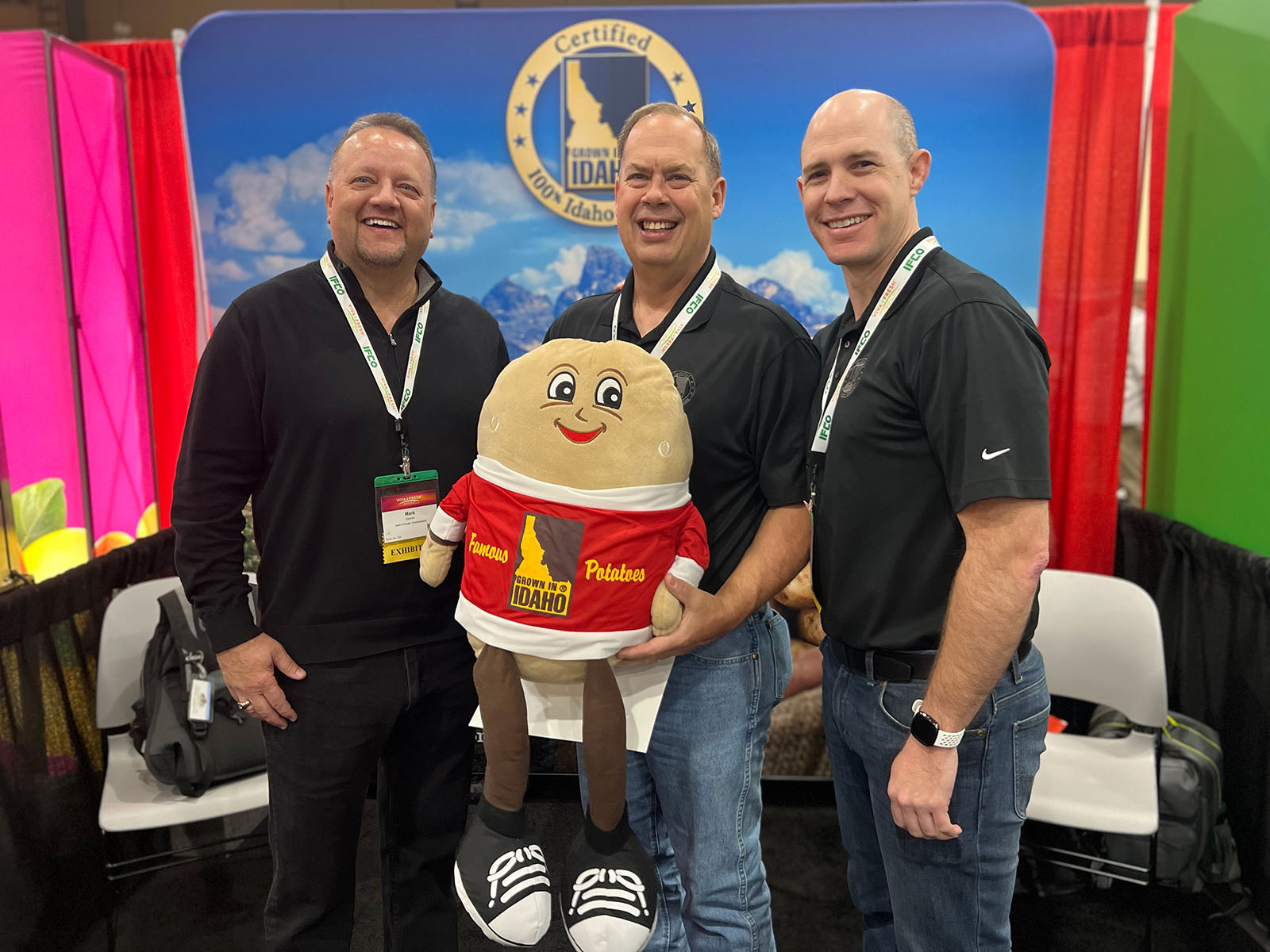 Mark Daniels, Stanley Trout and Ross Johnson of the Idaho Potato Commission.