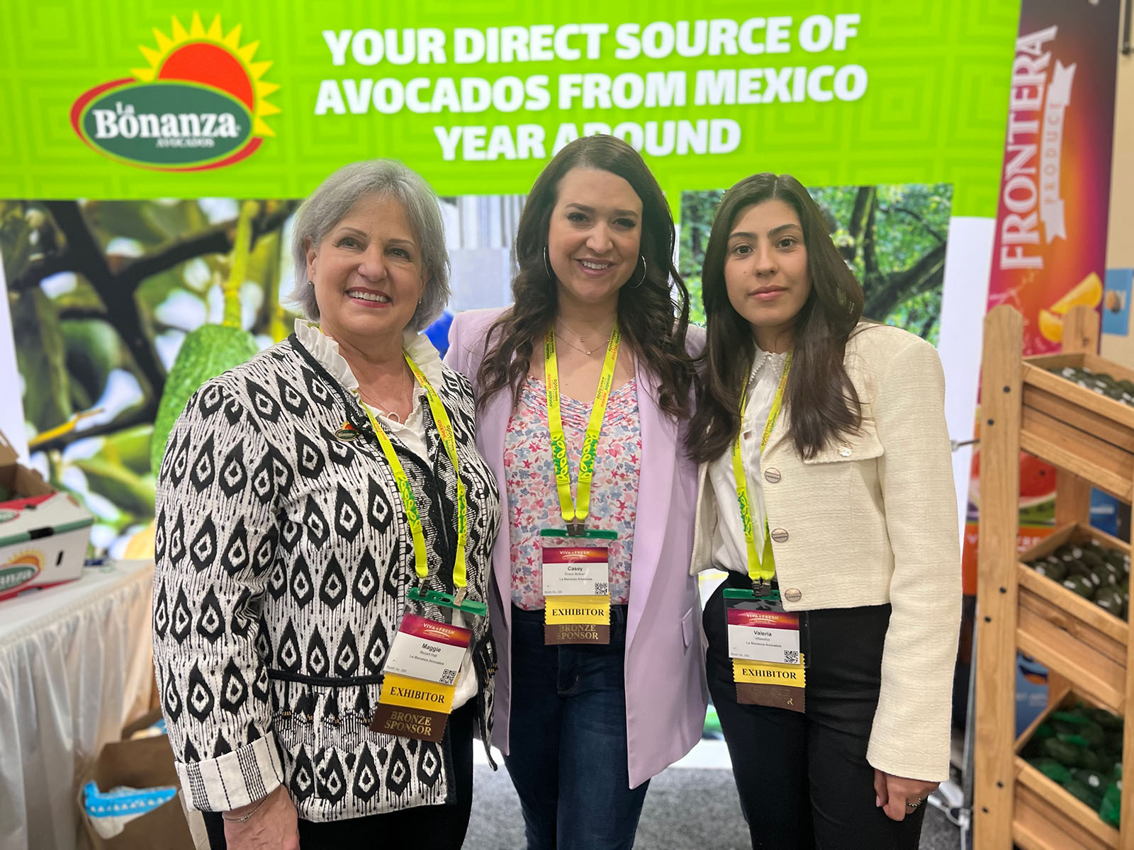 Maggie Hall, Casey Evans Beltran and Valeria Villaseñor of La Bonanza Avocados.