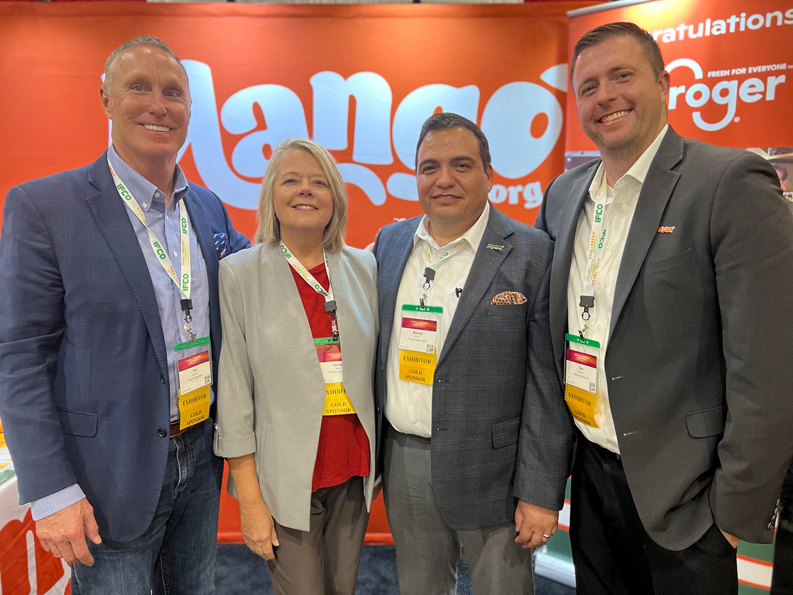 Tim Beerup, Tammy Wiard, Manuel Michel and Dan Spellman of the National Mango Board.