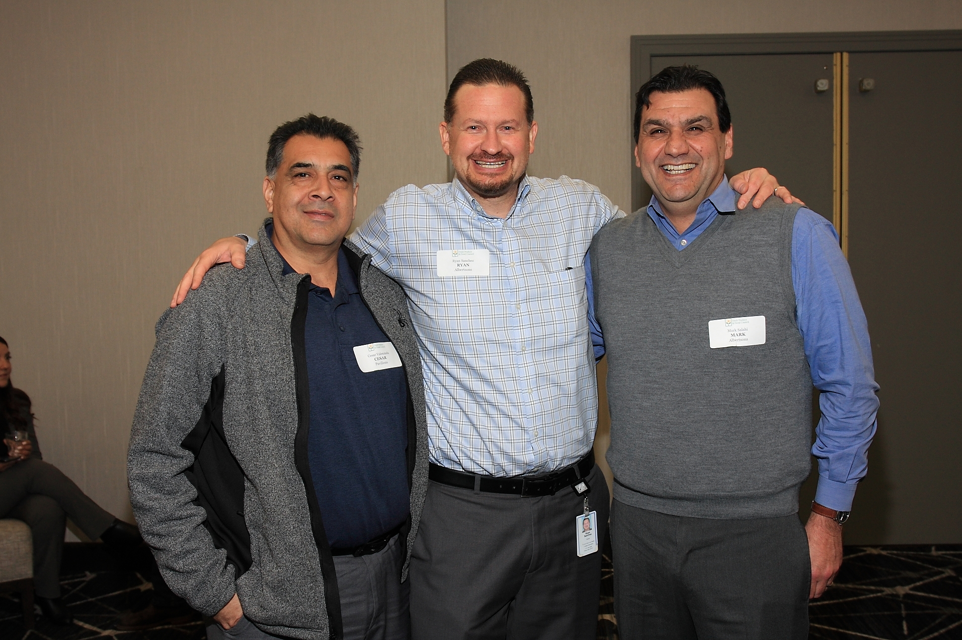 Cesar Valenzuela, Ryan Sanchez and Mark Salahi of Albertsons, Vons, Pavilions. 