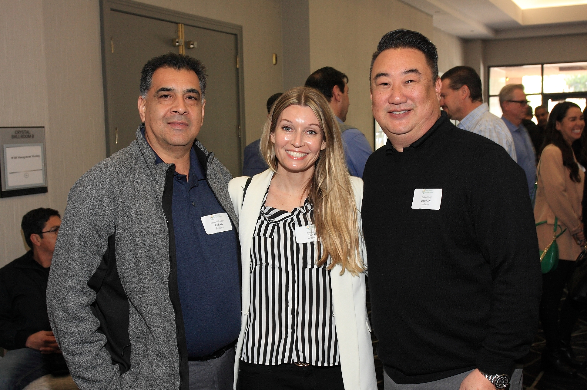 Cesar Valenzuela of Pavilions with Jessica Gagel of organicgirl and Parker Nishi of Melissa’s. 