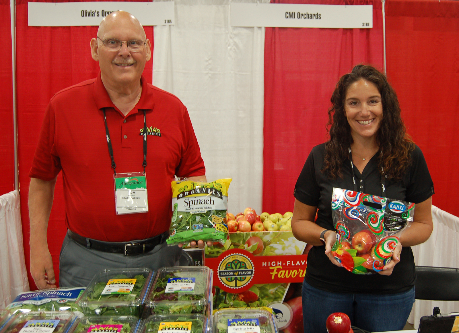 Tom Marrolli of State Garden and Danelle Huber of CMI Orchards. 