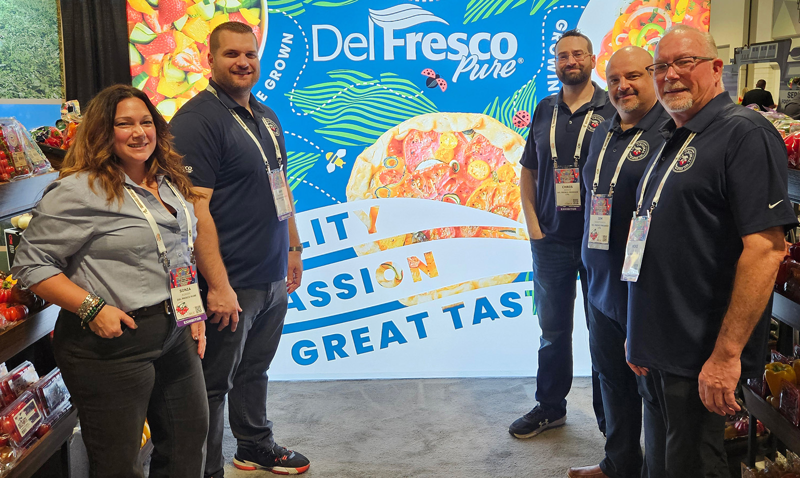 Sonia Klinger, Ray Mastronardi, Chris Badaoa, Jim Papaefthimiou and Mike Jones of Del Fresco Produce Ltd.