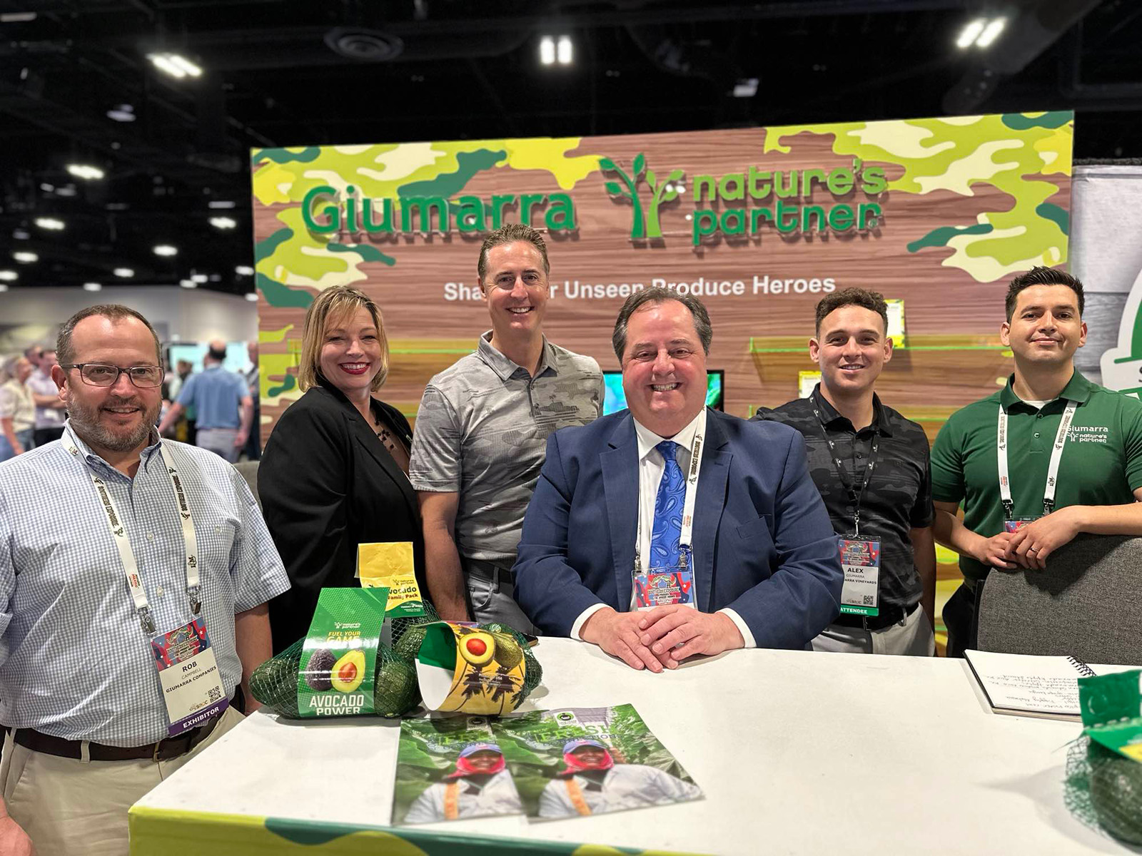 Rob Campbell, Kristina Lorusso, Randy Giumarra, Gary Caloroso, Alex Giumarra and Carlos Marquez of Giumarra Cos.