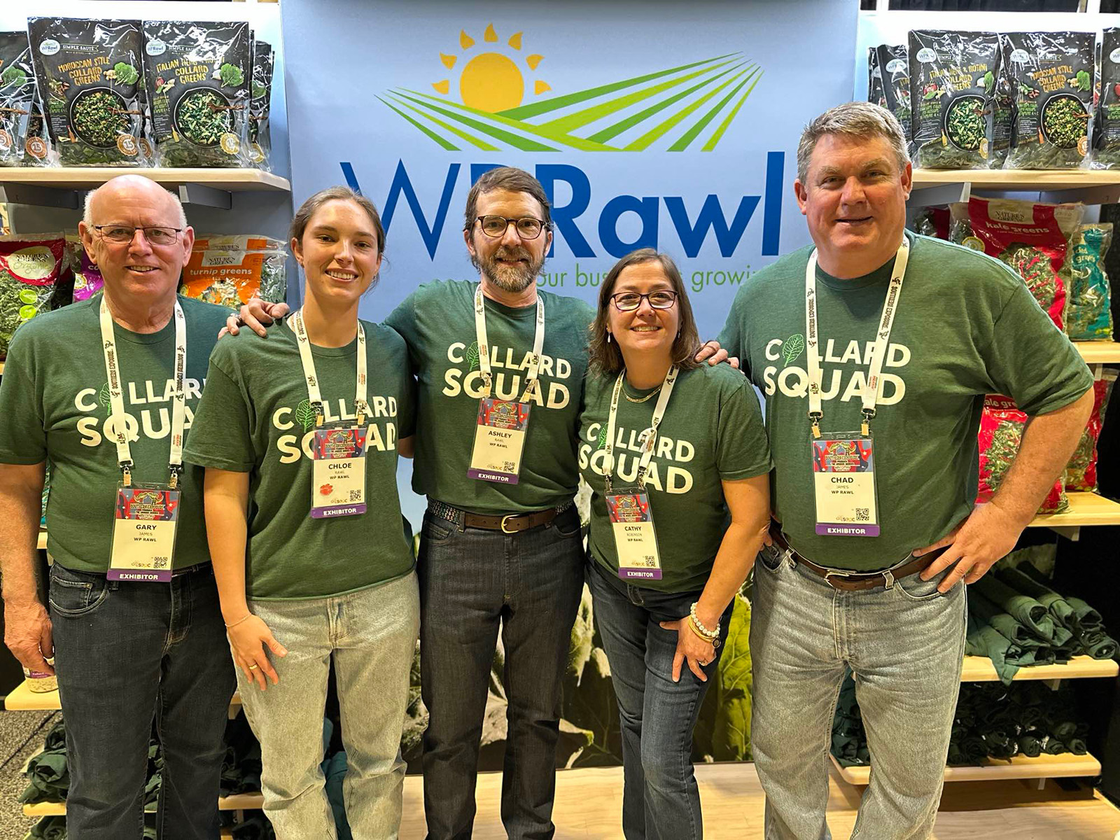 Gary James, Chloe Rawl, Ashley Rawl, Cathy Robinson and Chad James of WP Rawl.